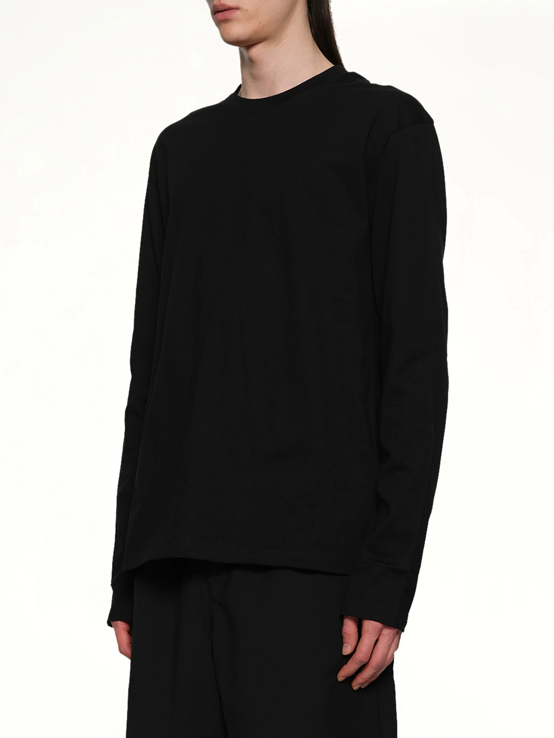 Long Sleeve Logo T-Shirt in Black - Image 3