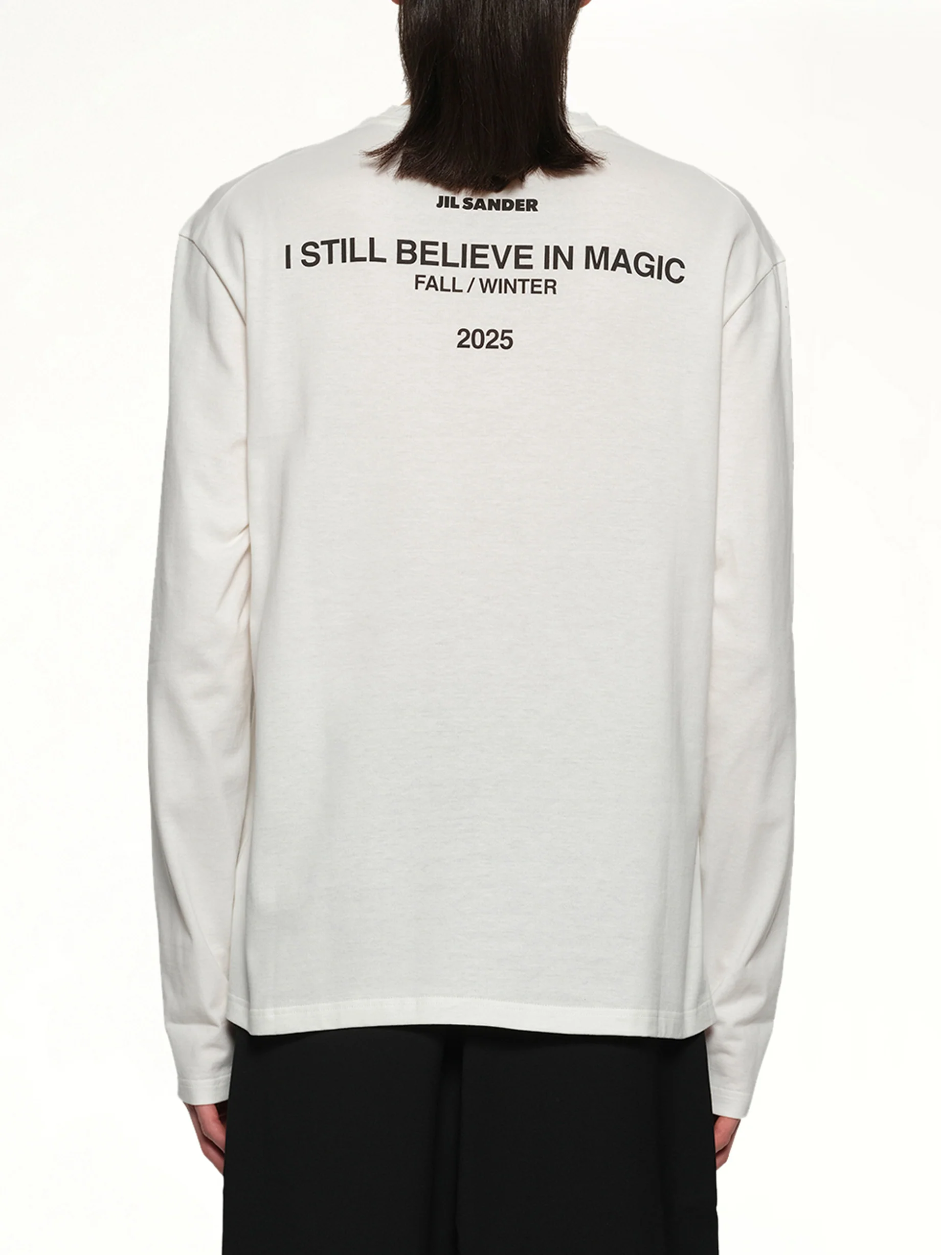 Long Sleeve Logo T-Shirt in Coconut - Image 5