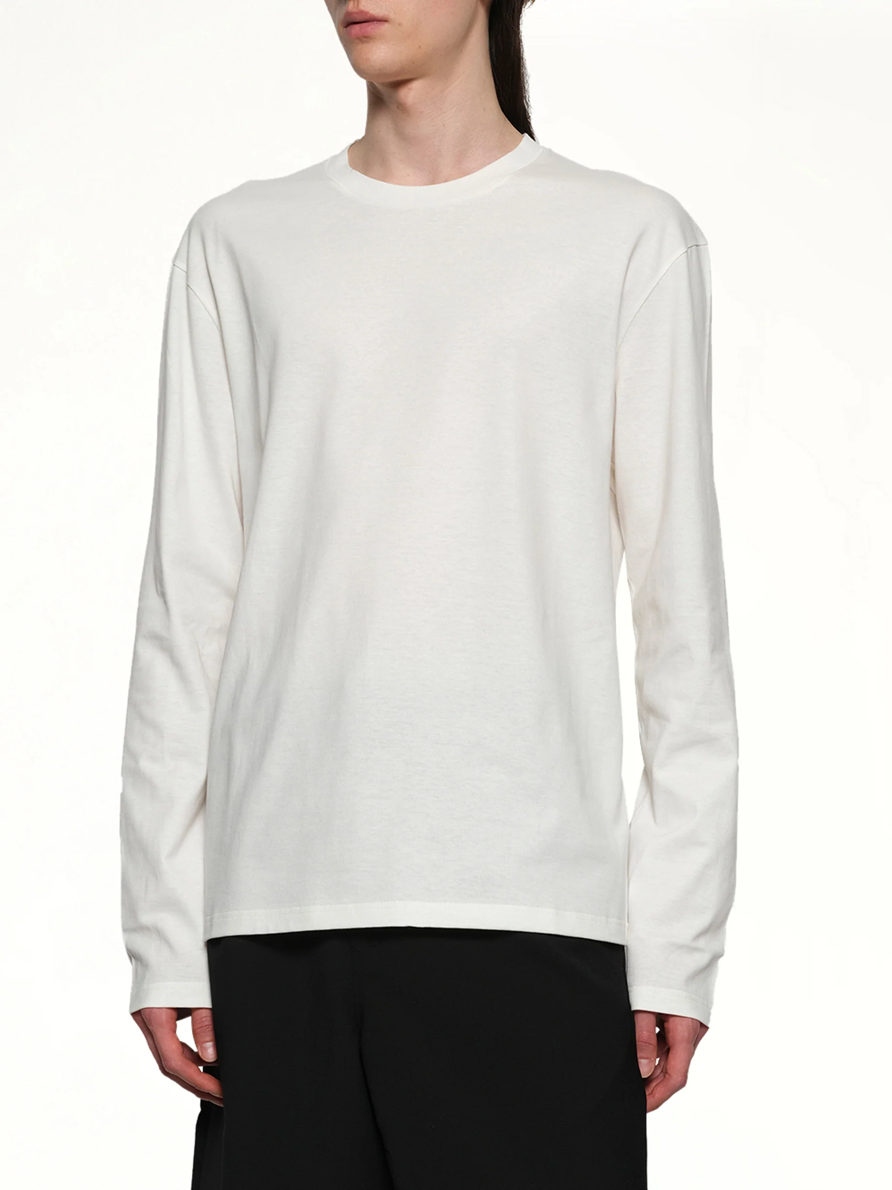 Long Sleeve Logo T-Shirt in Coconut - Image 6