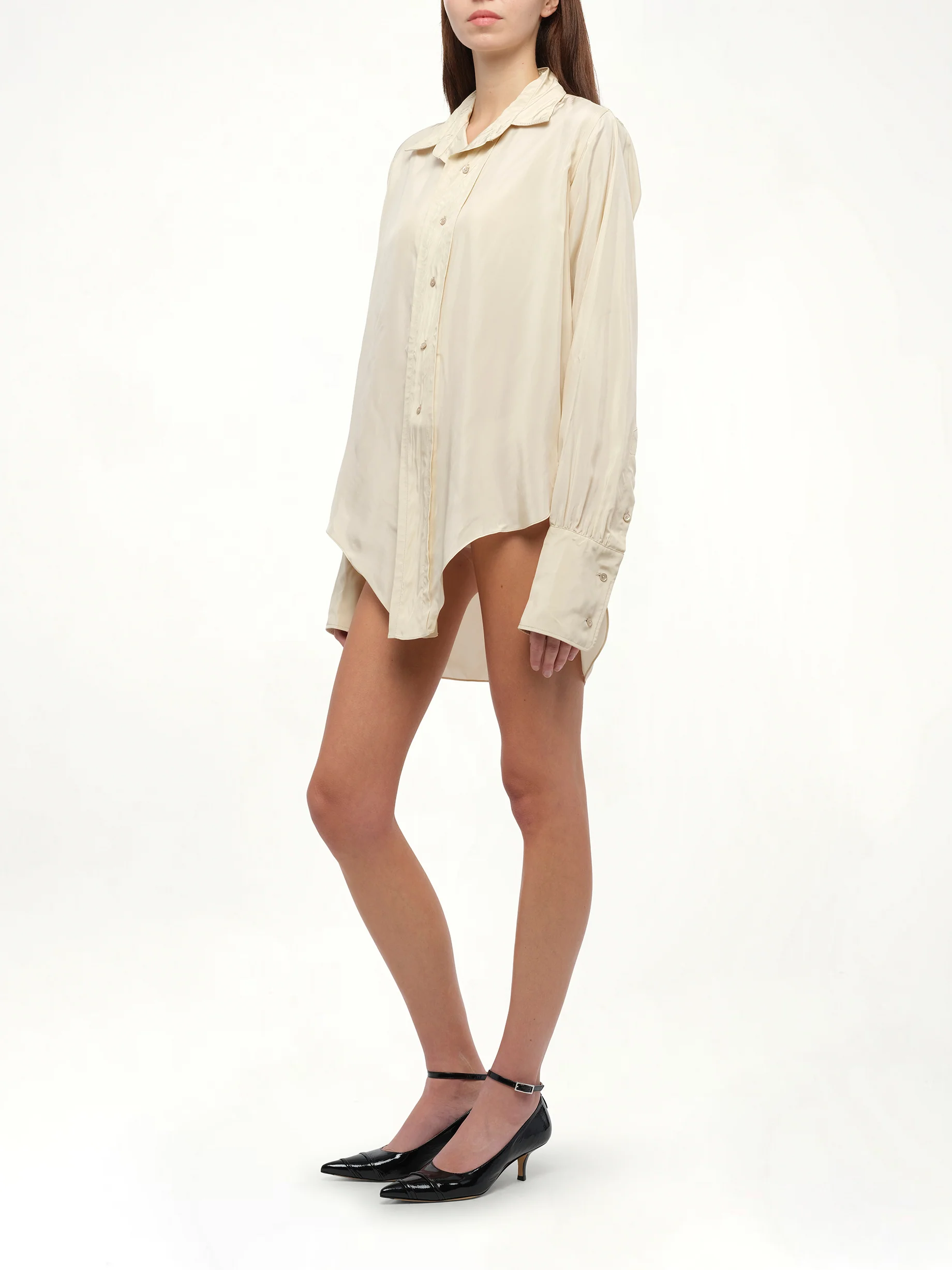 Long-sleeved Shirt in Almond - Image 4