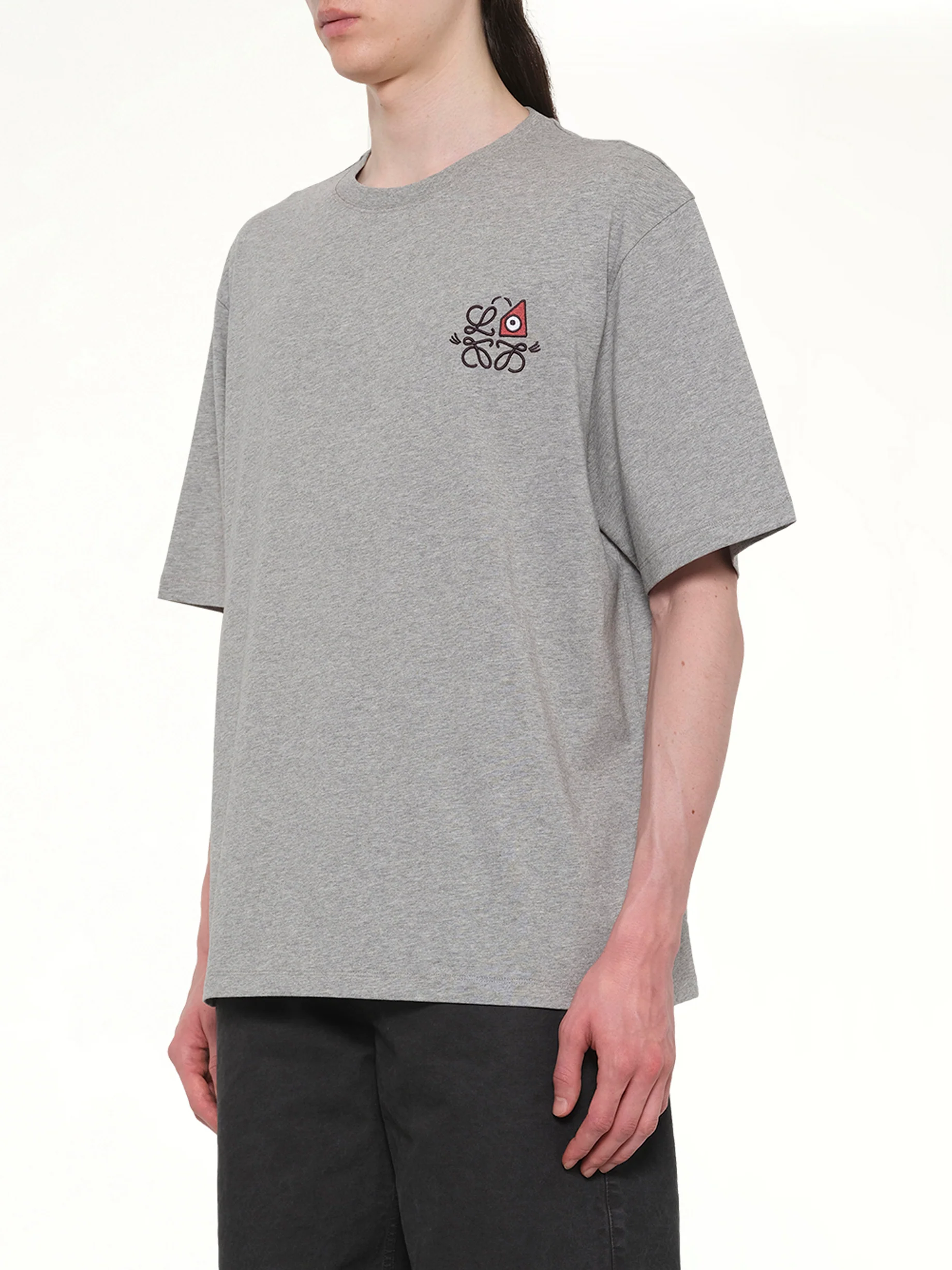 Loose Fit T-Shirt in Grey Melange - Image 3