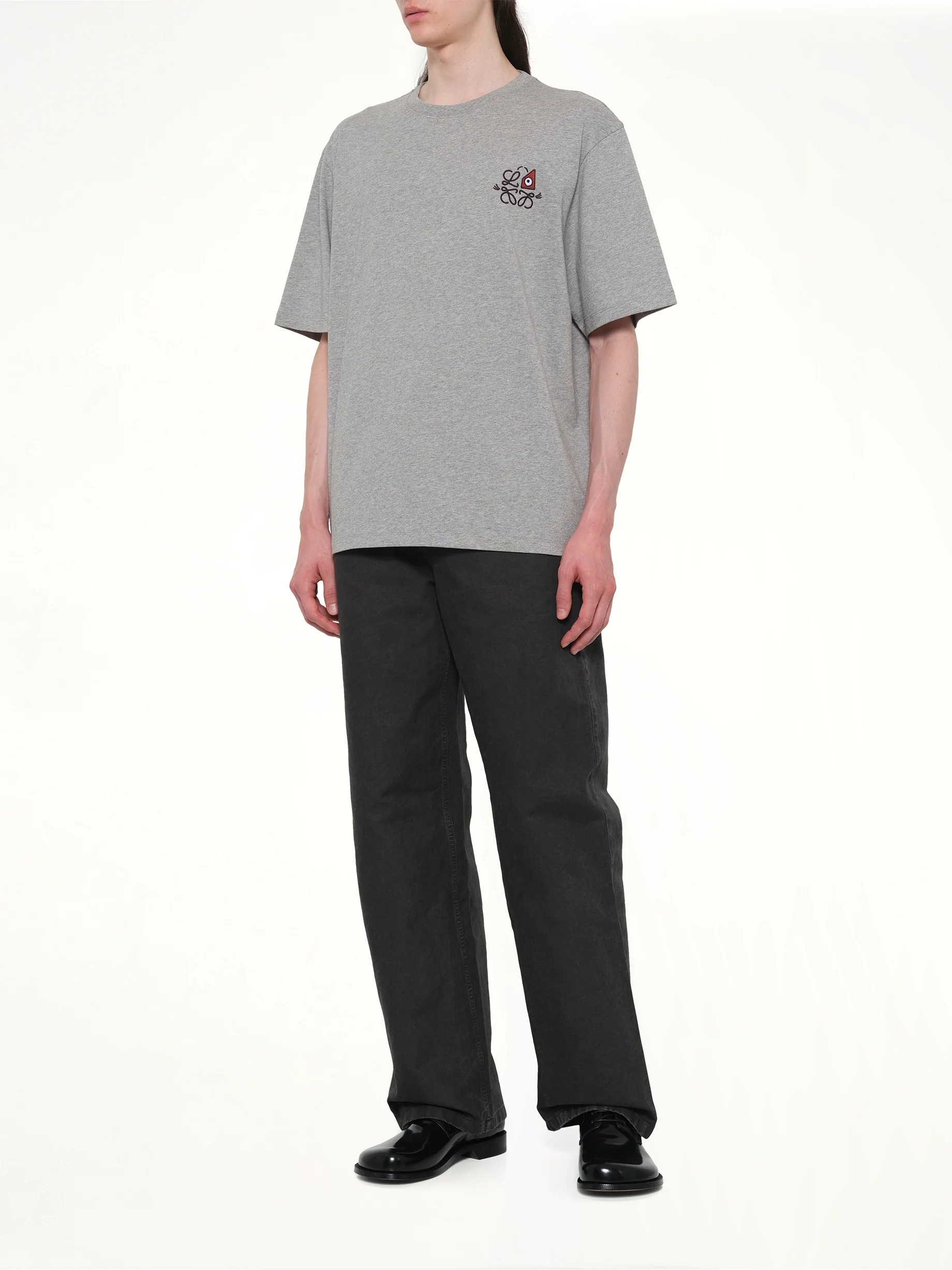 Loose Fit T-Shirt in Grey Melange - Image 4