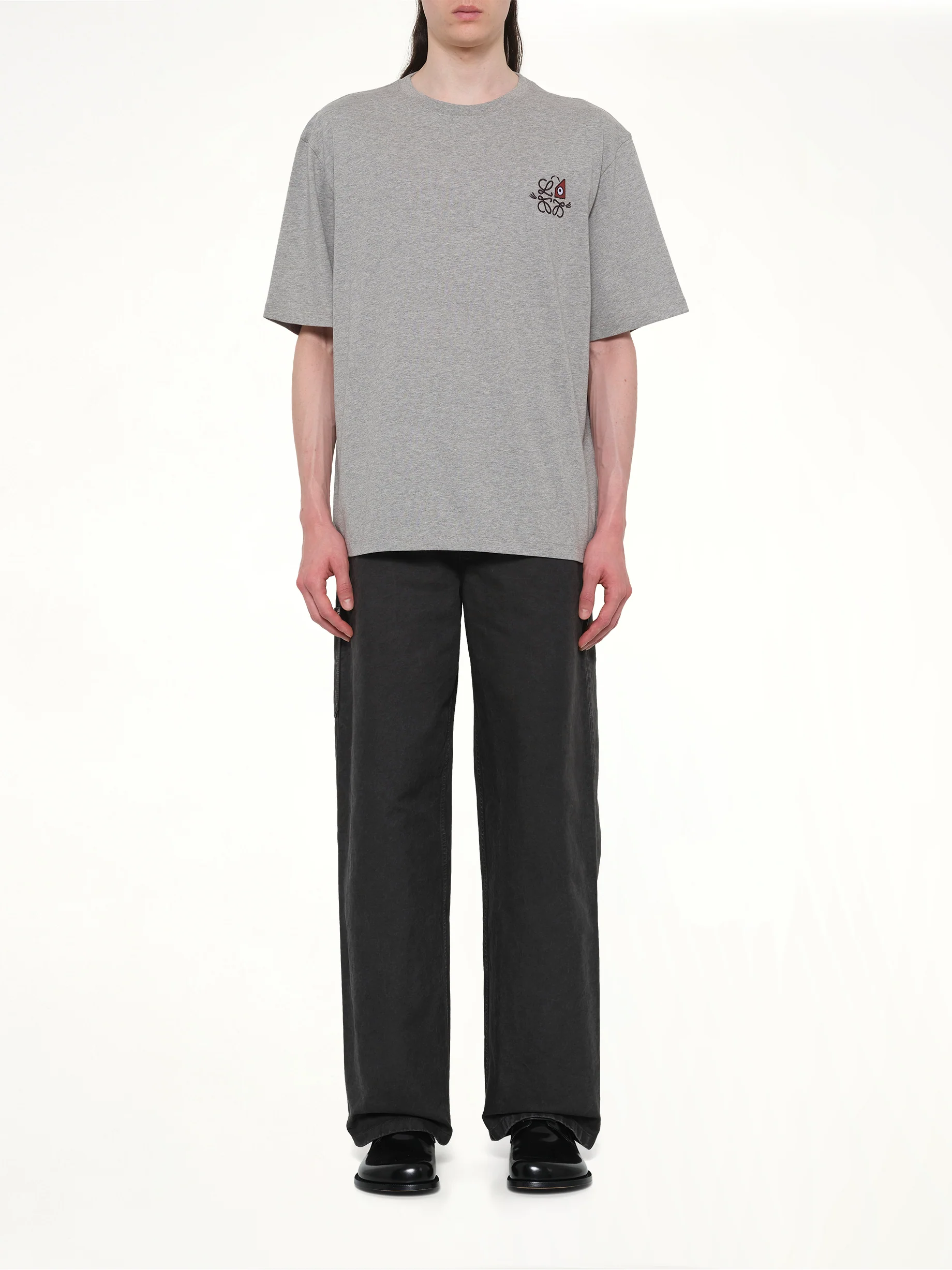 Loose Fit T-Shirt in Grey Melange - Image 7