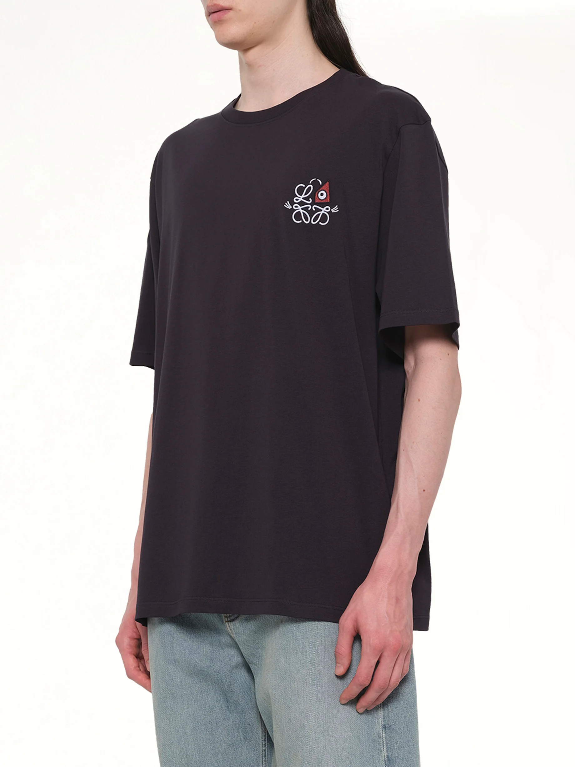 Loose Fit T-Shirt in Navy Blue - Image 3