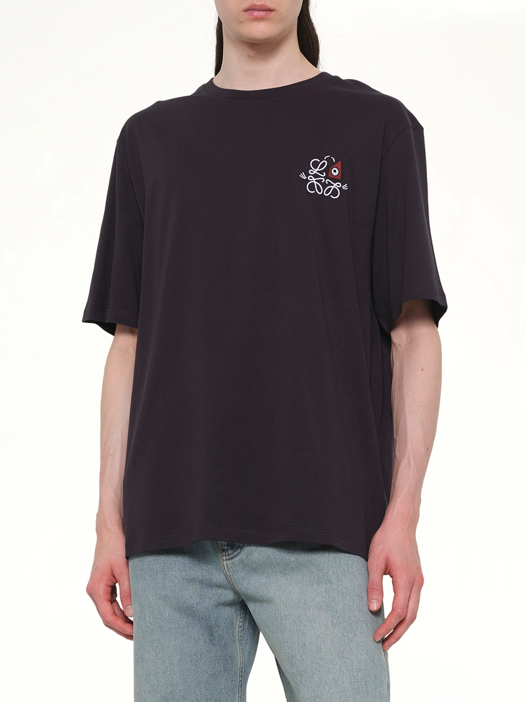Loose Fit T-Shirt in Navy Blue - Image 6