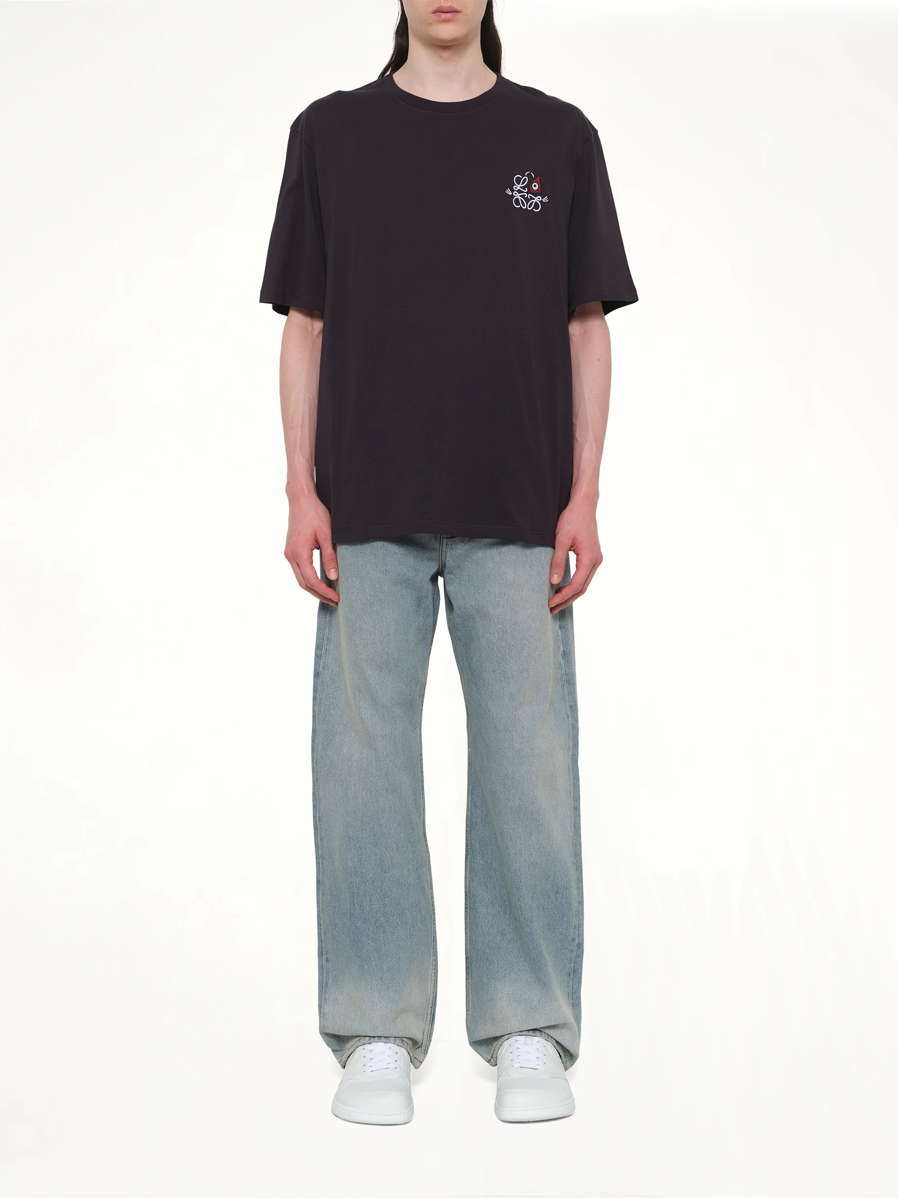 Loose Fit T-Shirt in Navy Blue - Image 7