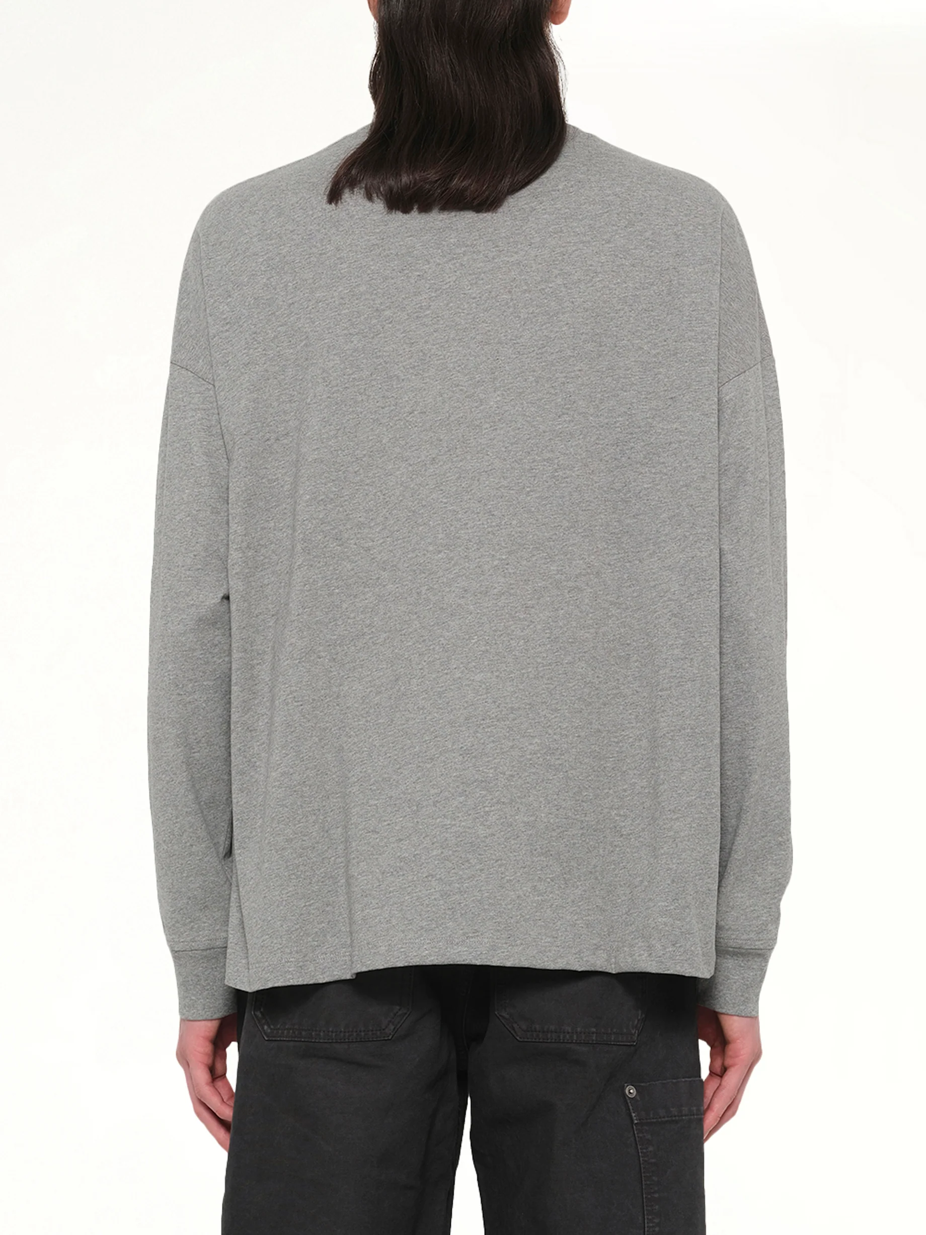 Louis Wain Long Sleeve T-Shirt in Grey Melange - Image 5