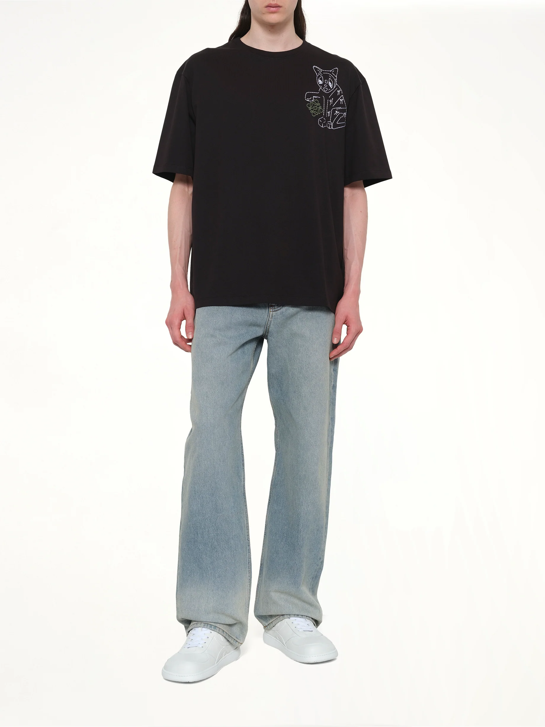 Louis Wain Loose Fit T-Shirt in Black - Image 4