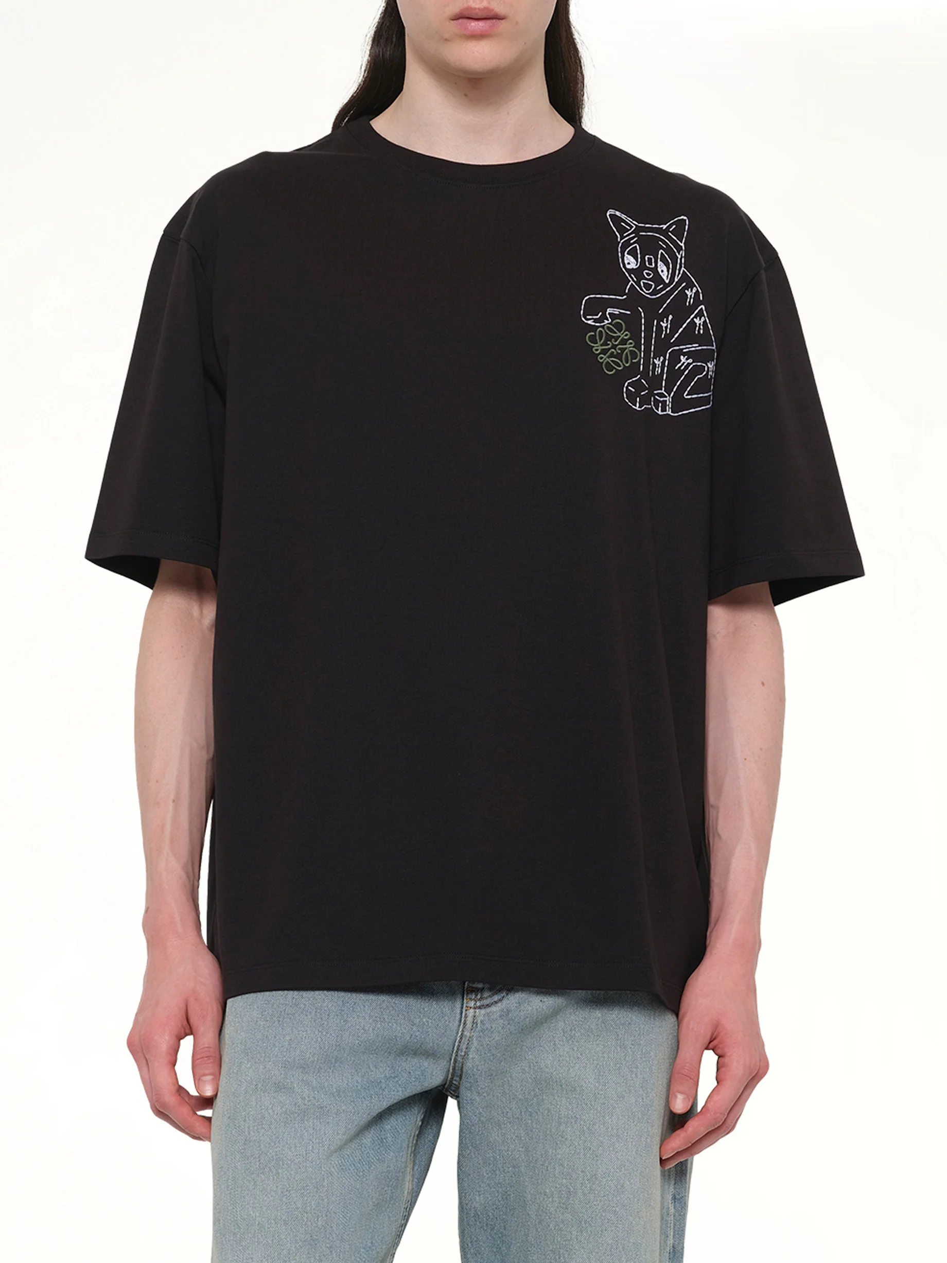 Louis Wain Loose Fit T-Shirt in Black - Image 6