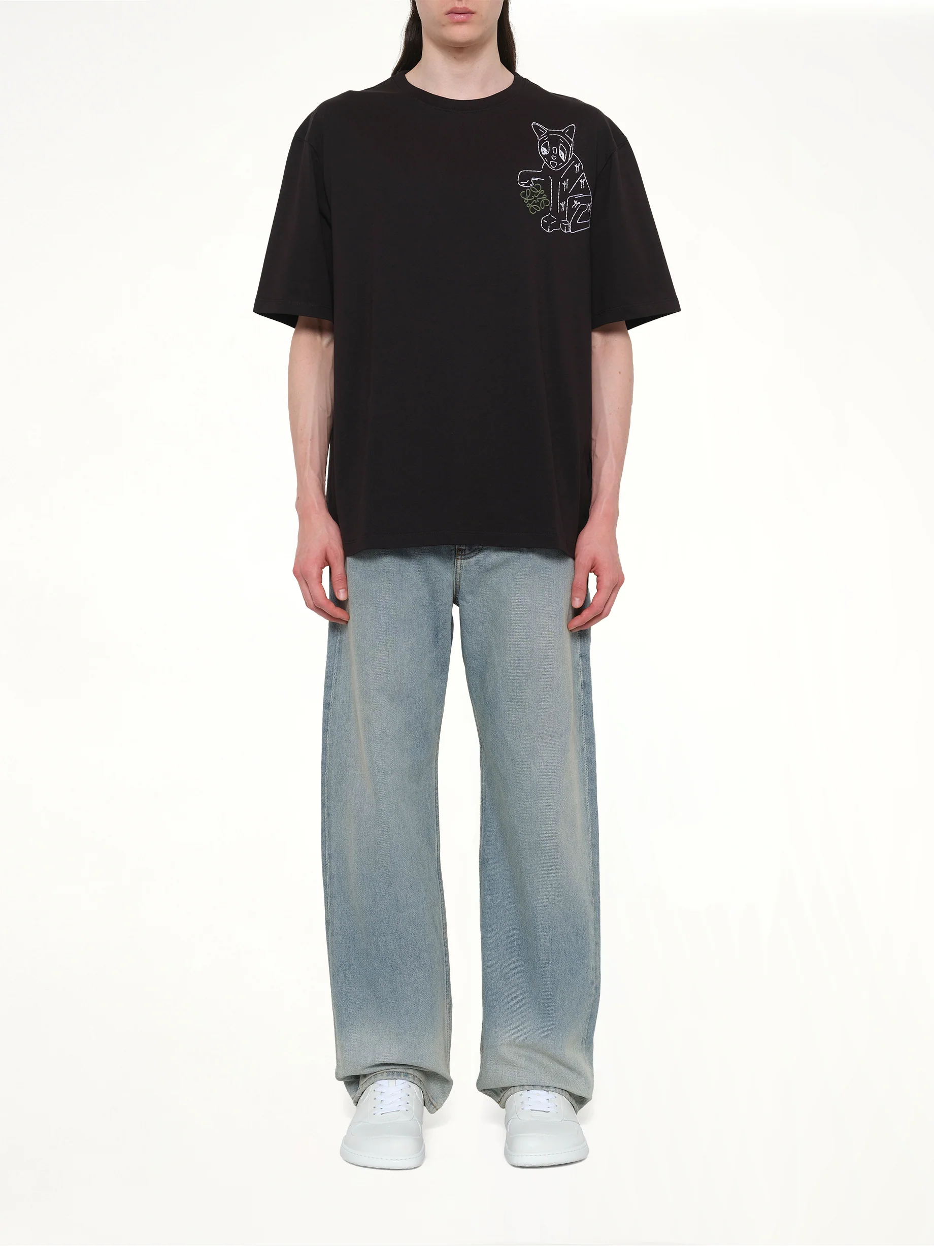 Louis Wain Loose Fit T-Shirt in Black - Image 7