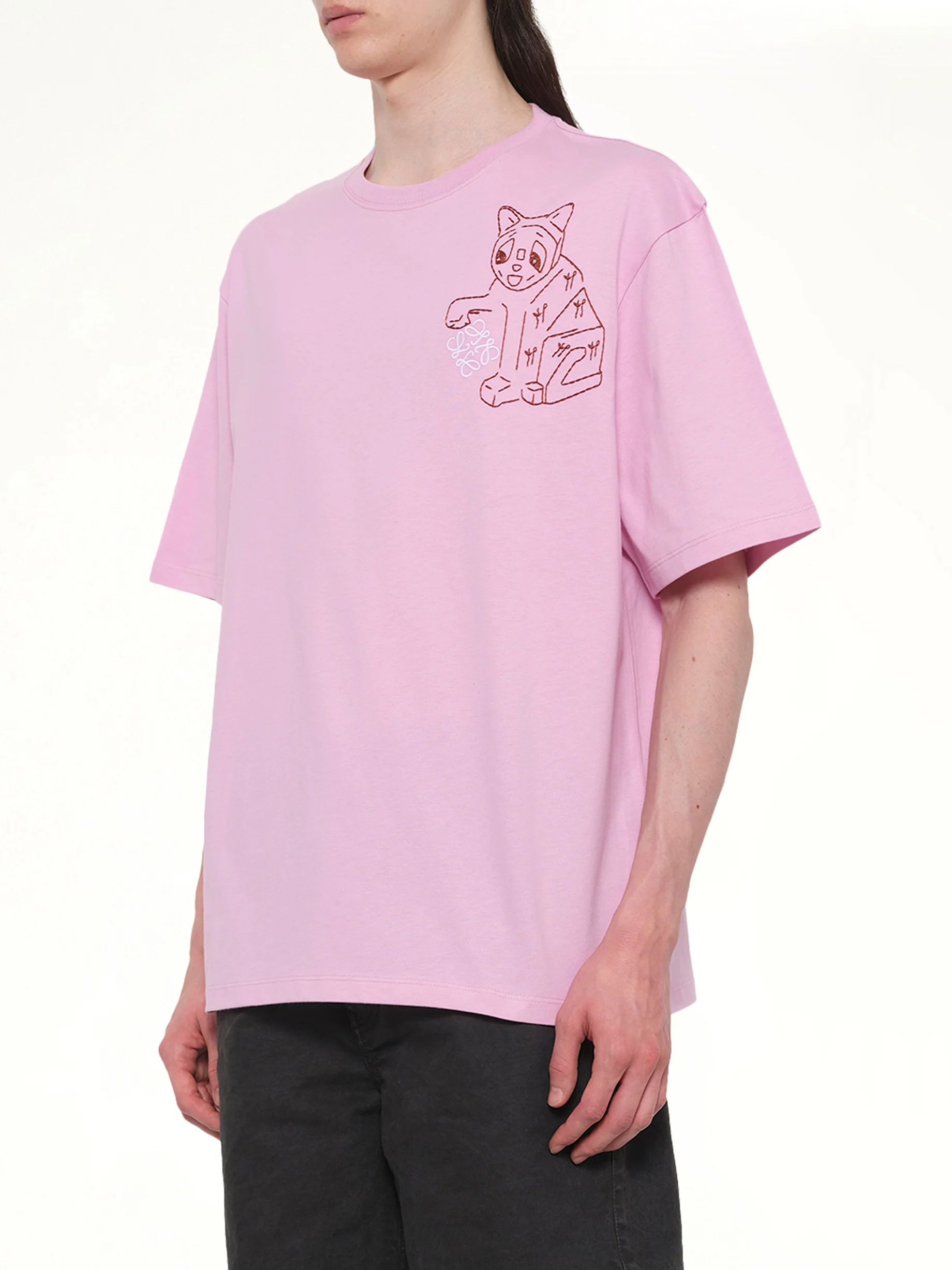 Louis Wain Loose Fit T-Shirt in Pink - Image 3
