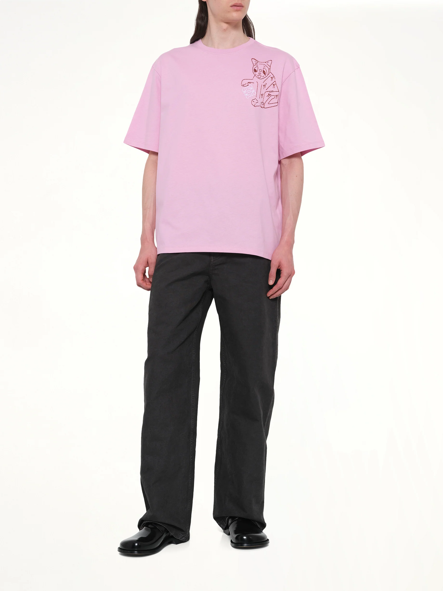Louis Wain Loose Fit T-Shirt in Pink - Image 4