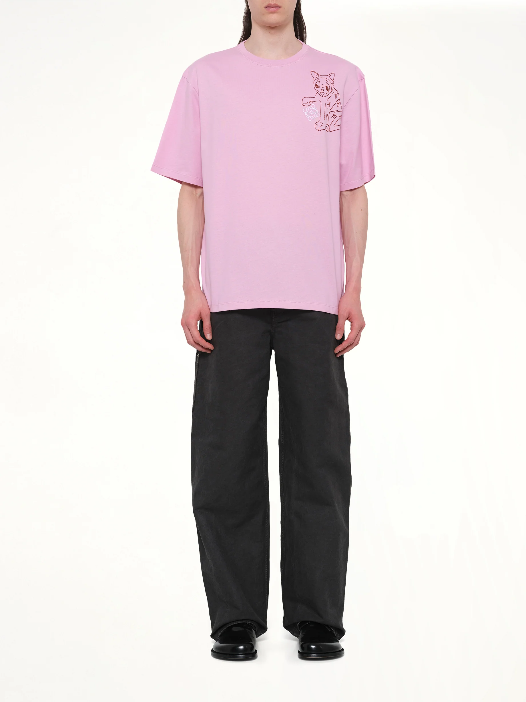 Louis Wain Loose Fit T-Shirt in Pink - Image 7