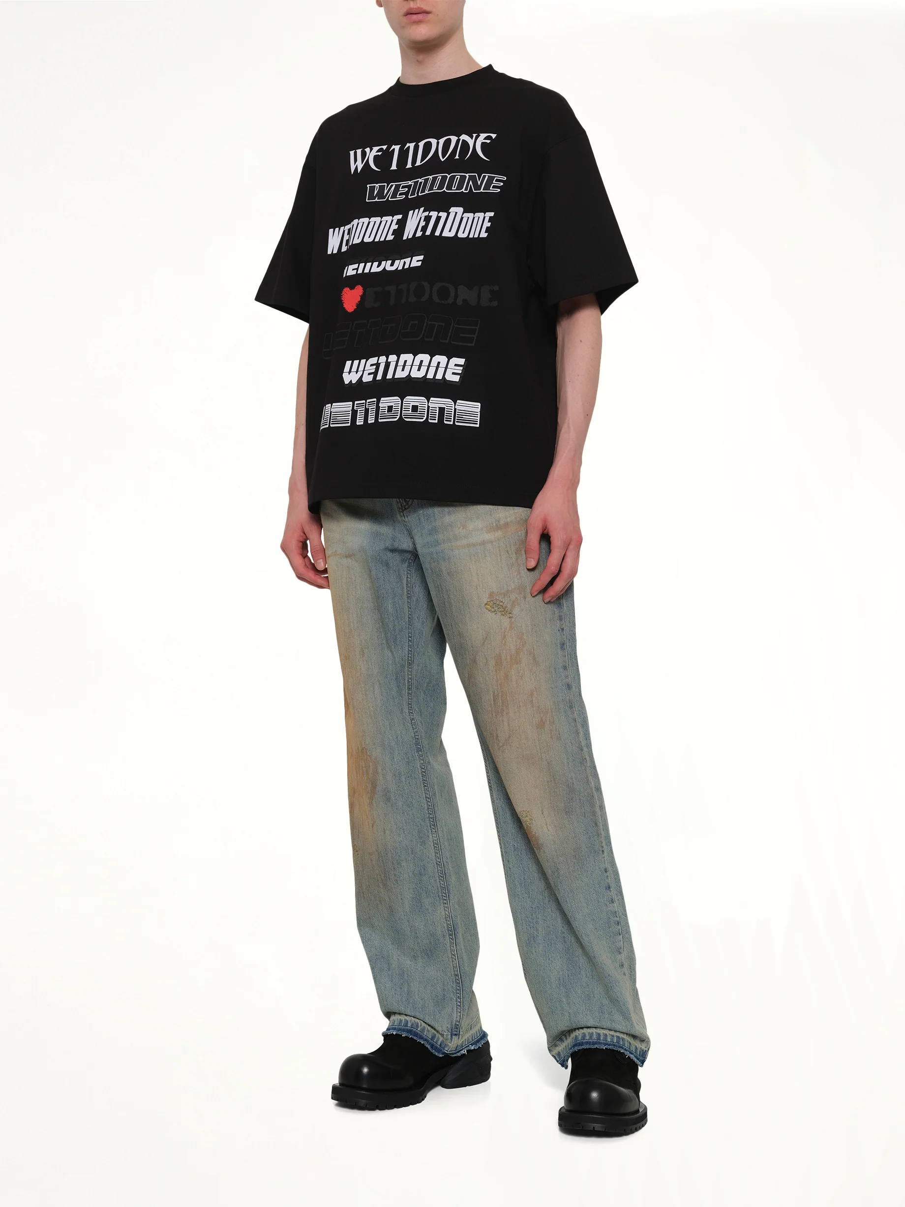 Love Logo T-Shirt in Black - Image 4