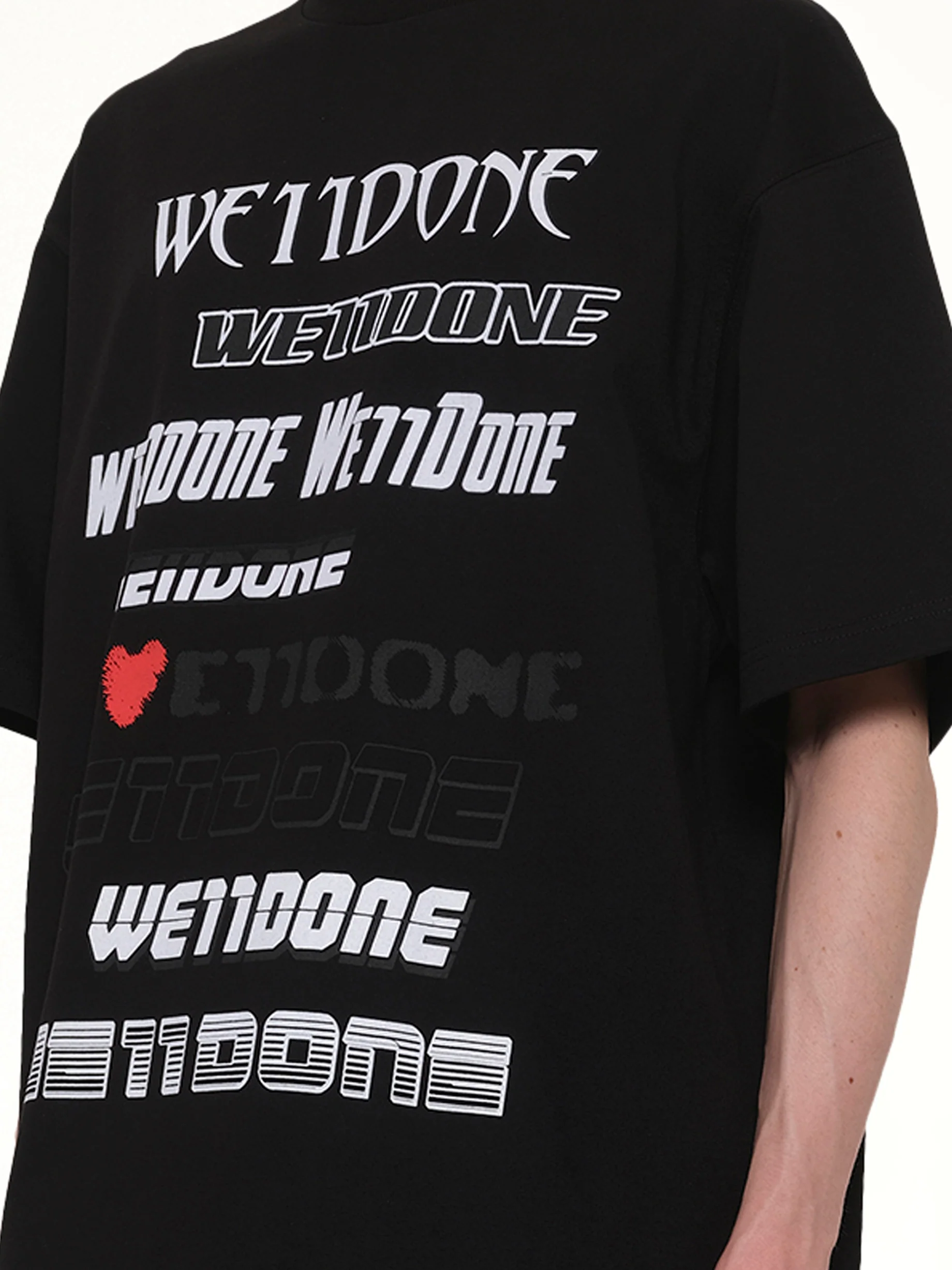 Love Logo T-Shirt in Black - Image 6