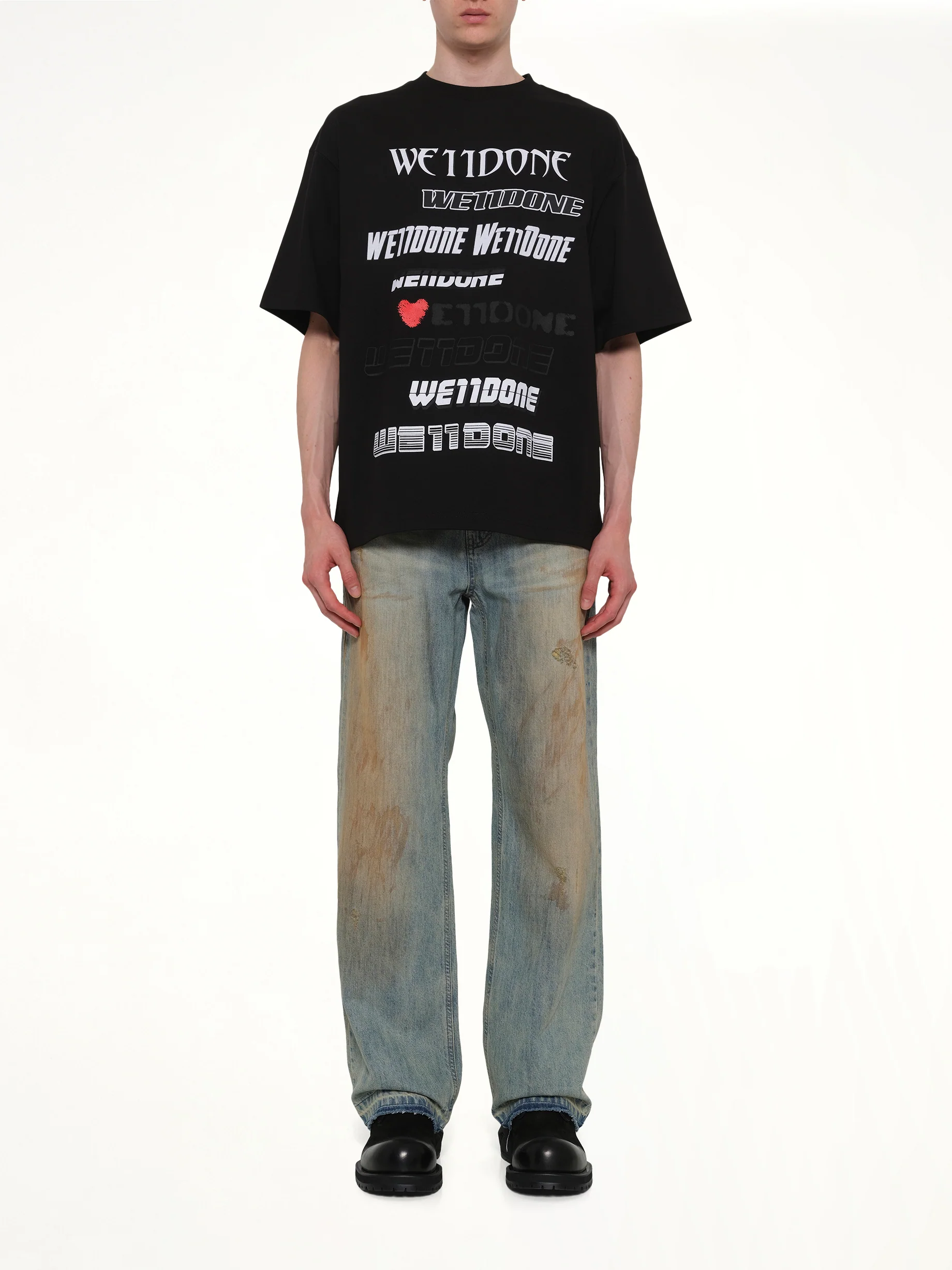 Love Logo T-Shirt in Black - Image 7