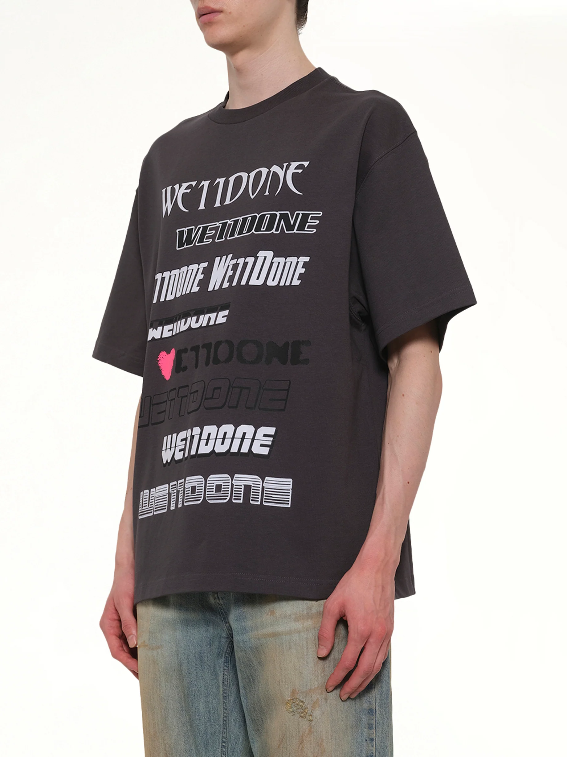 Love Logo T-Shirt in Charcoal - Image 3