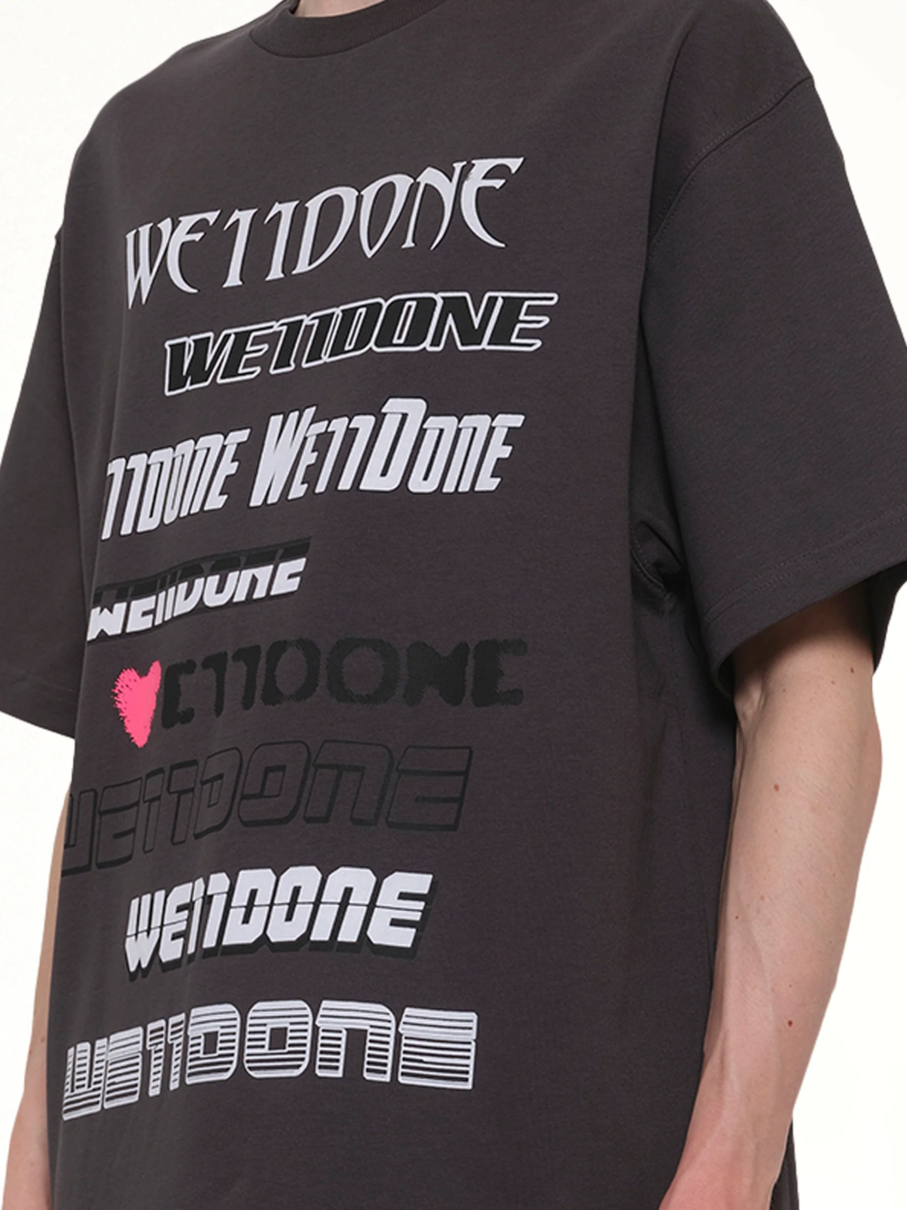 Love Logo T-Shirt in Charcoal - Image 6