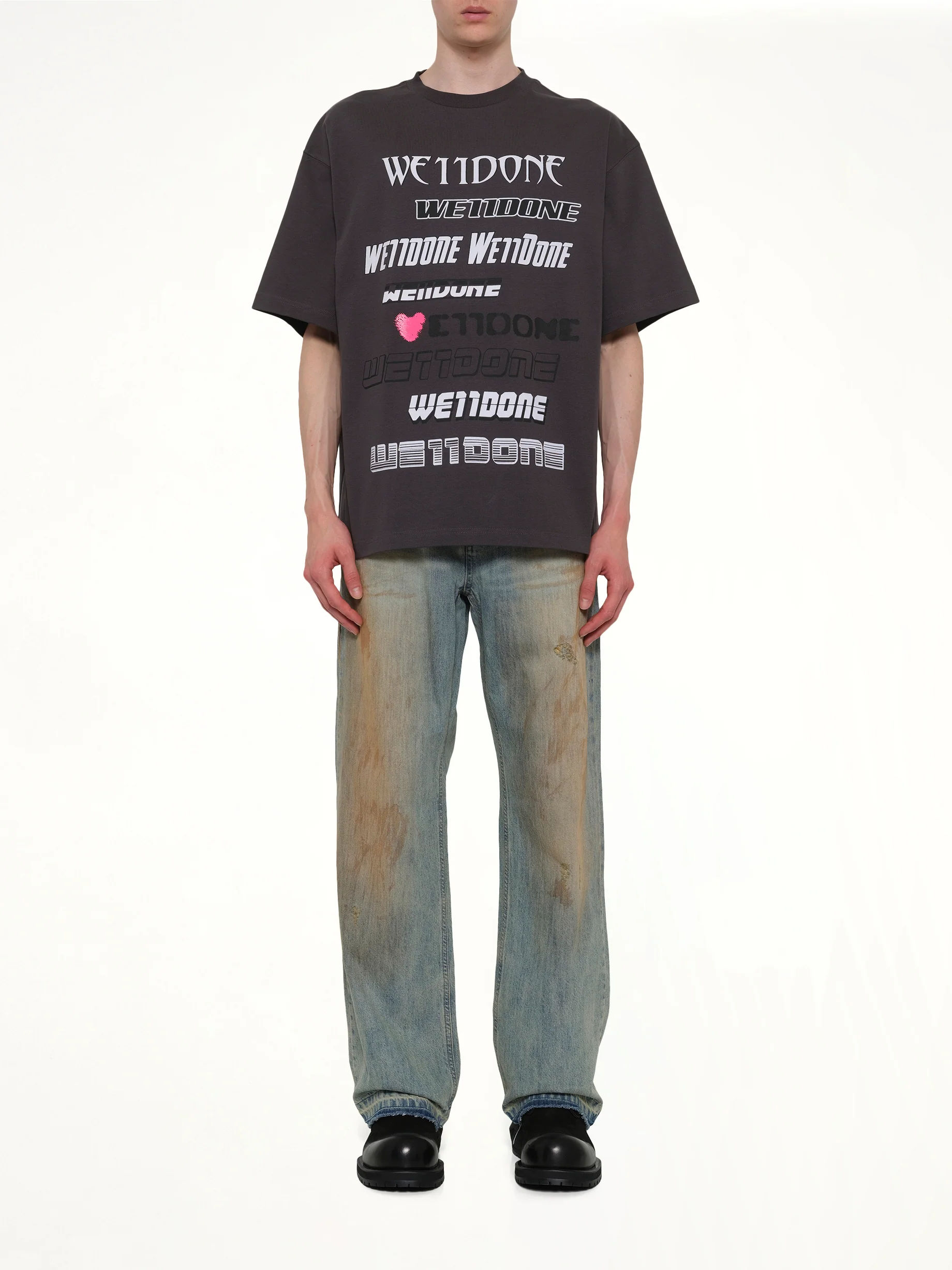 Love Logo T-Shirt in Charcoal - Image 7
