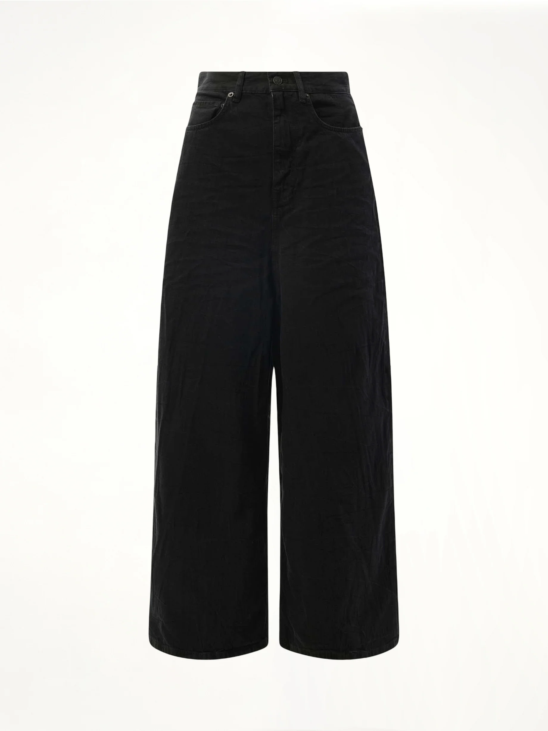 Low Crotch Japanese Denim Jeans in Black - Image 2