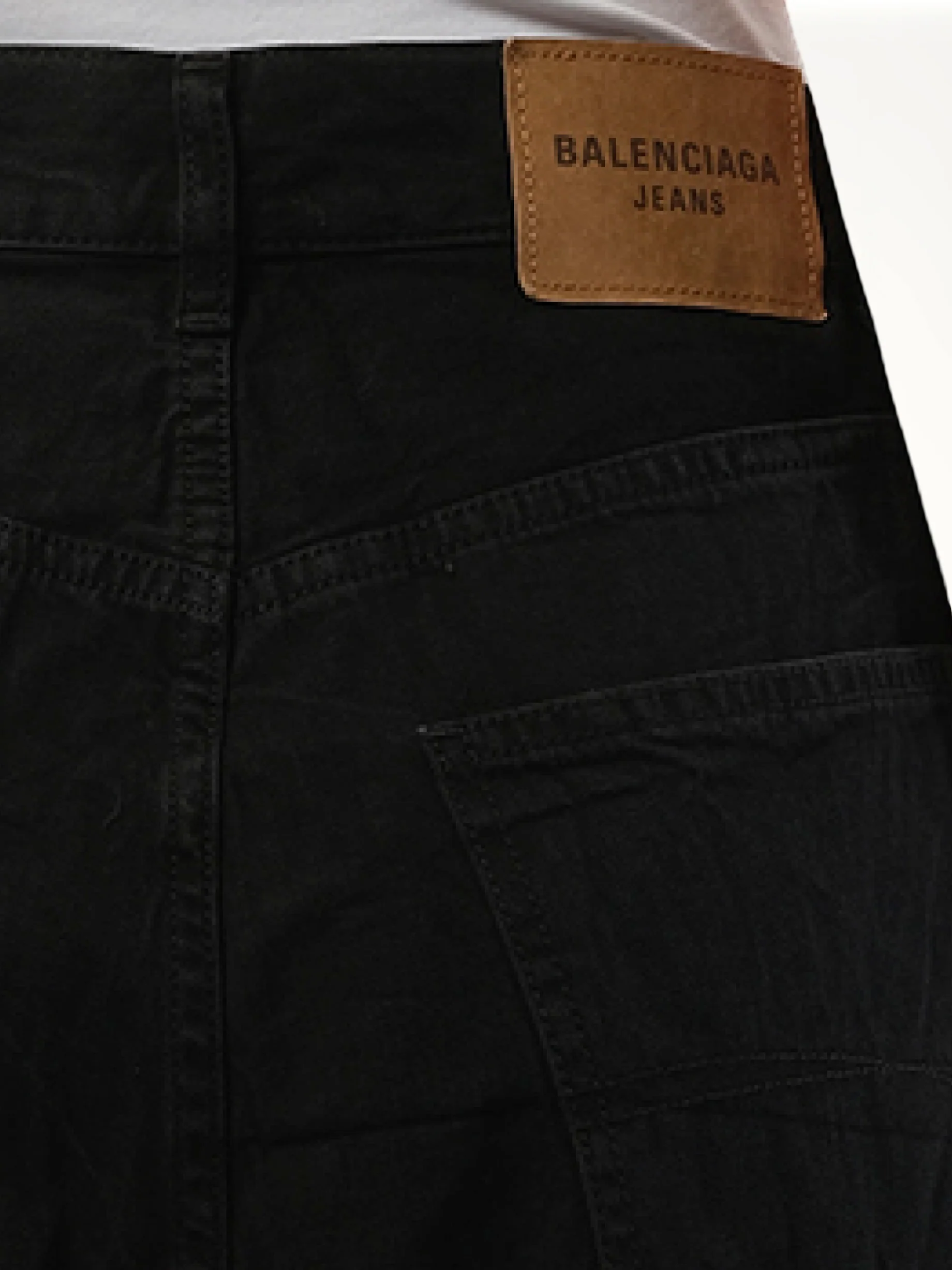 Low Crotch Japanese Denim Jeans in Black - Image 3