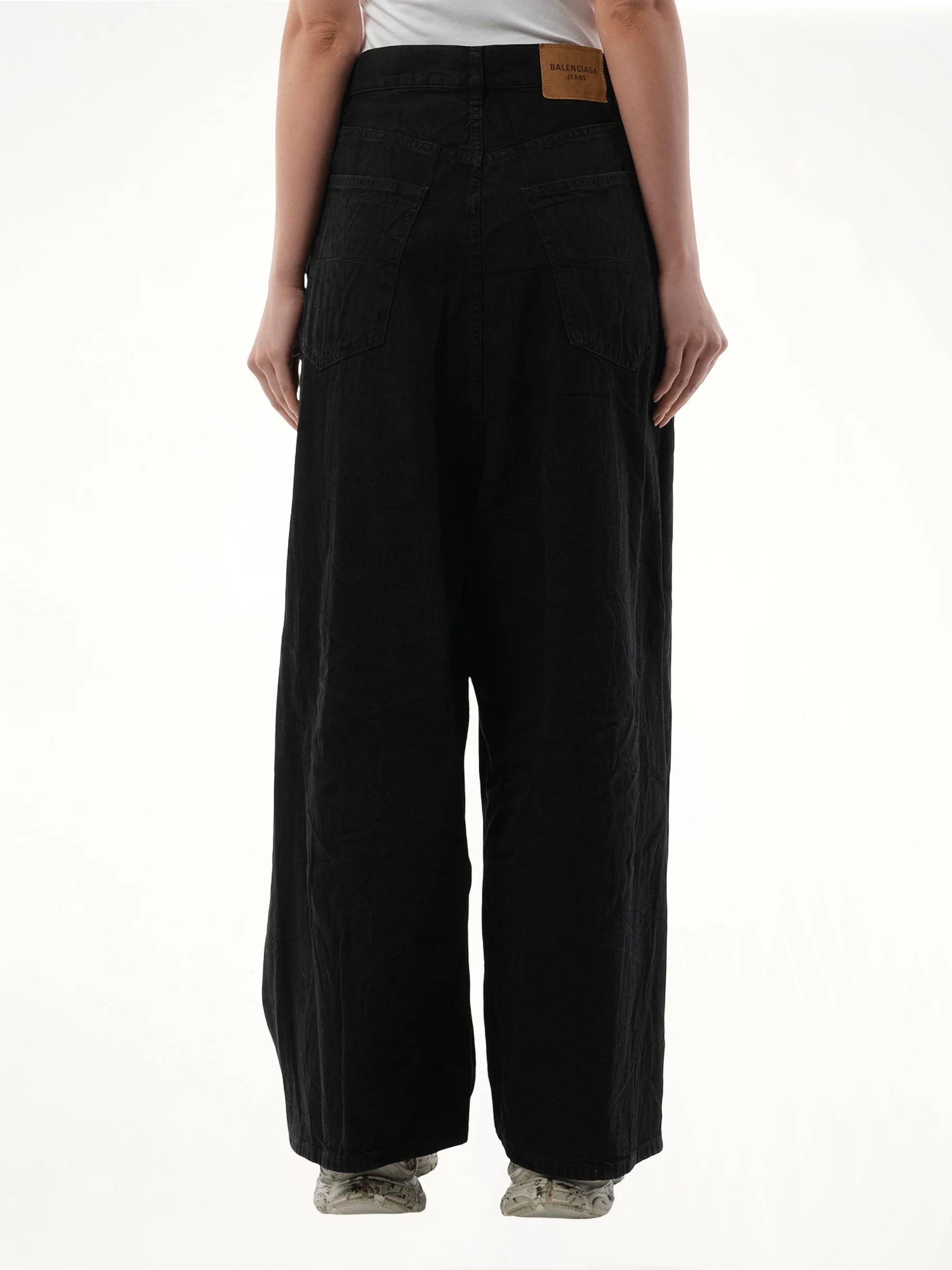 Low Crotch Japanese Denim Jeans in Black - Image 6