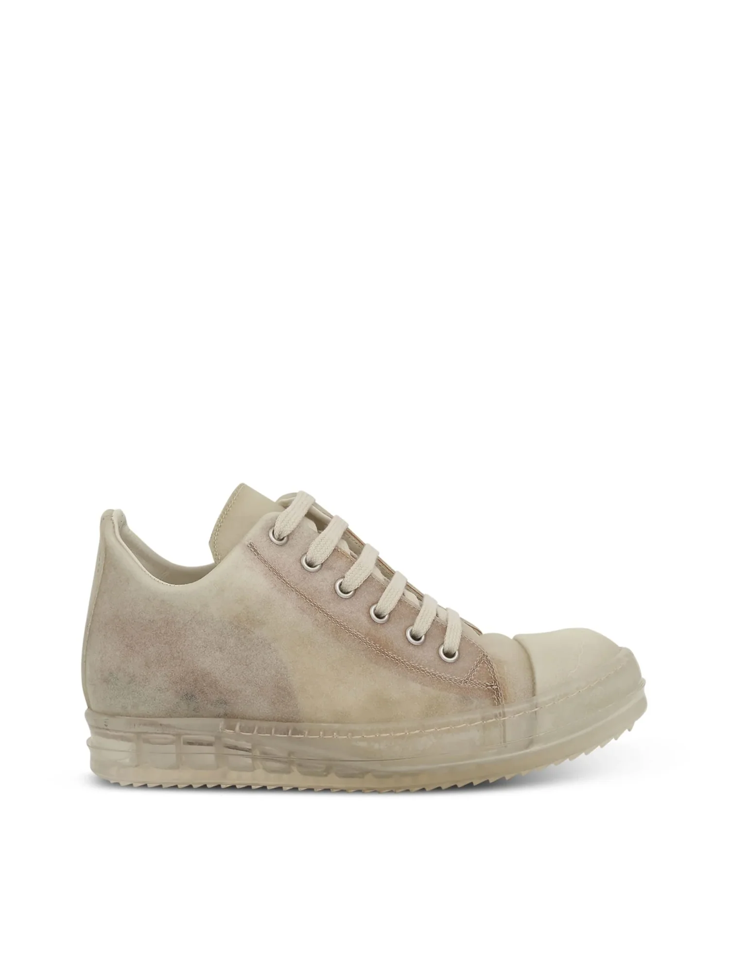 Low Leather Sneakers in Natural