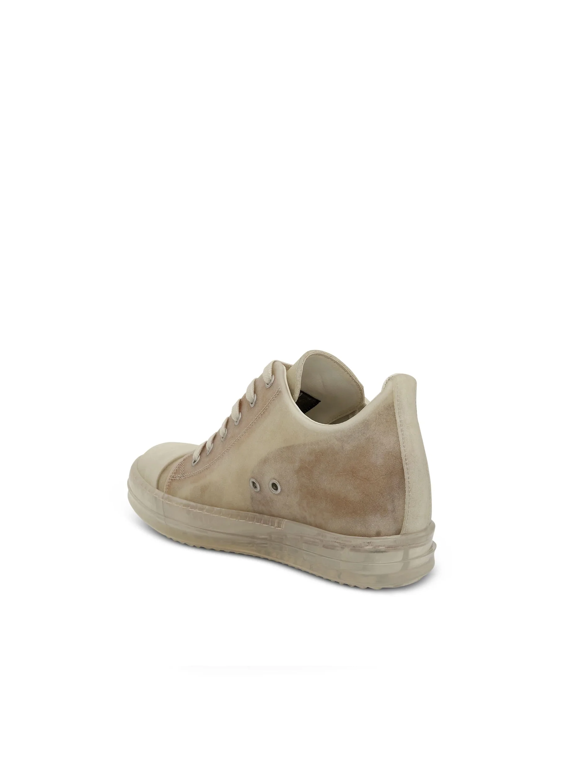 Low Leather Sneakers in Natural - Image 3