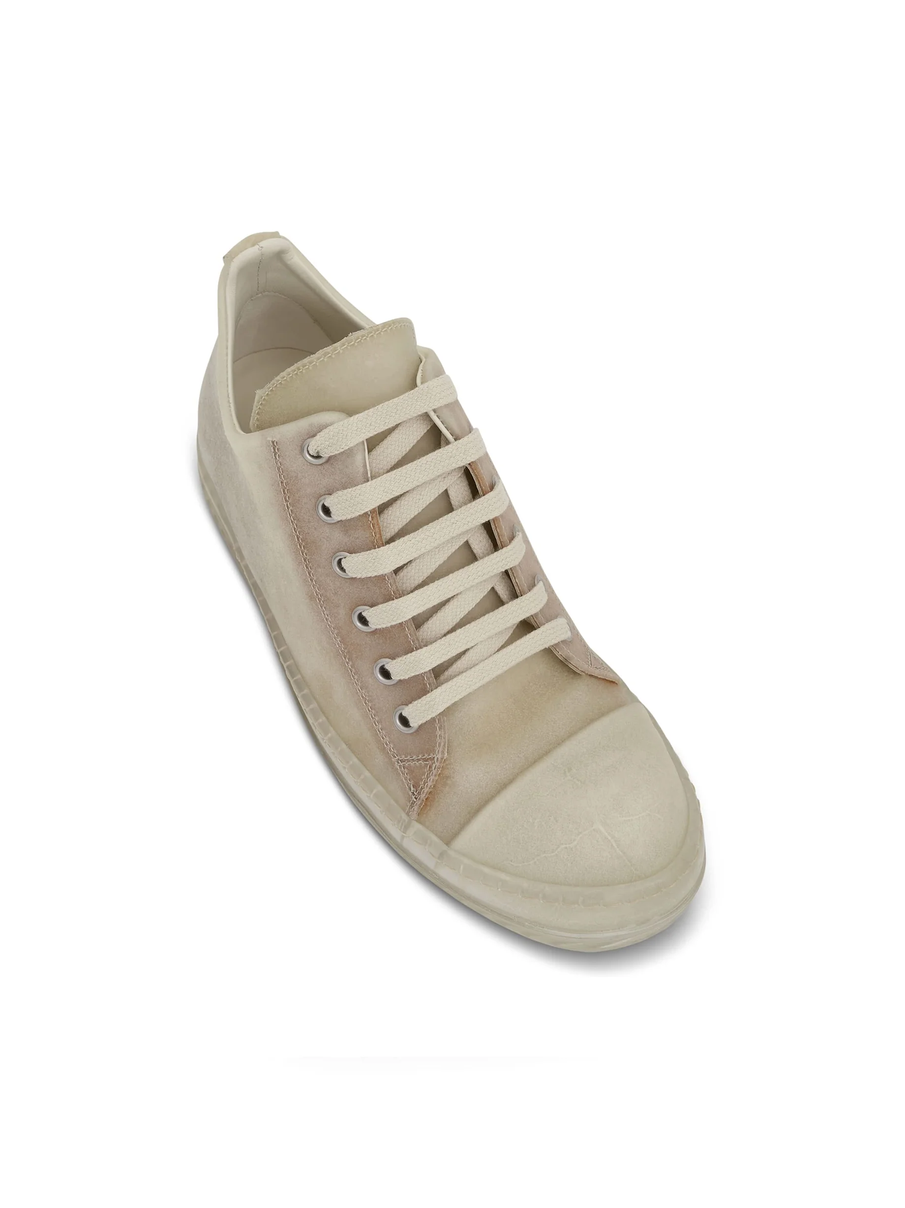 Low Leather Sneakers in Natural - Image 4