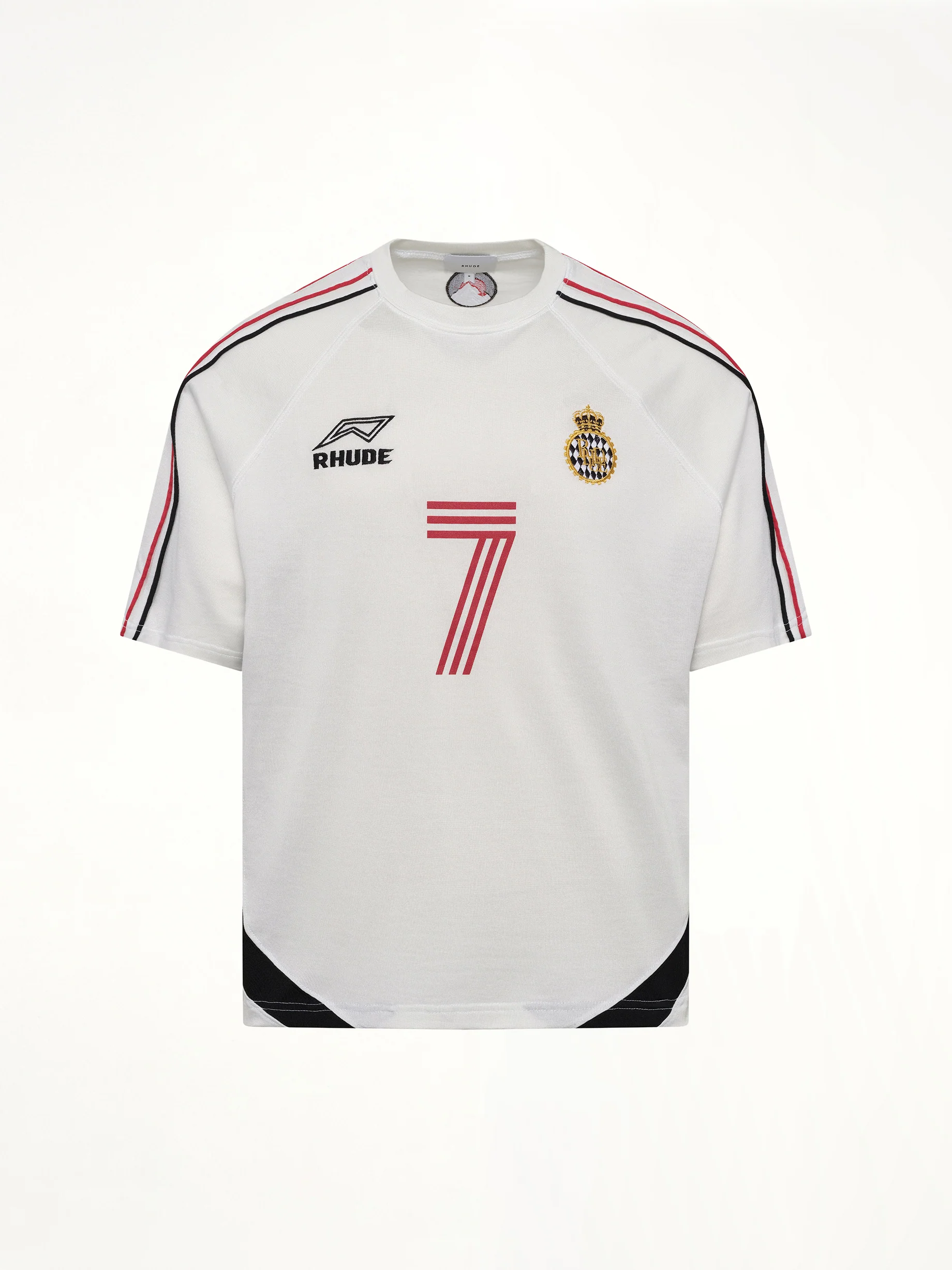 Lundun Soccer Jersey in White/Black/Red - Image 2