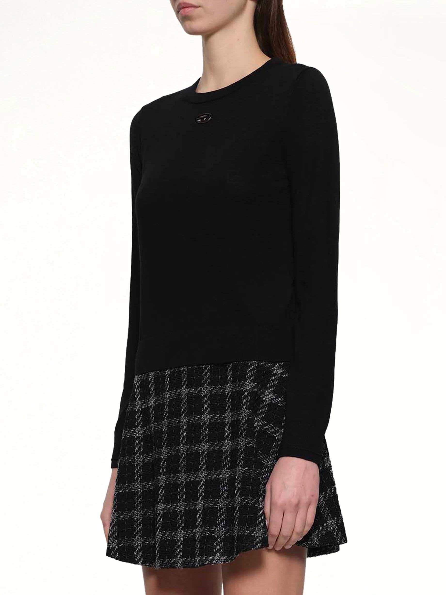 M-ALINESA Knit Sweater in Black - Image 3