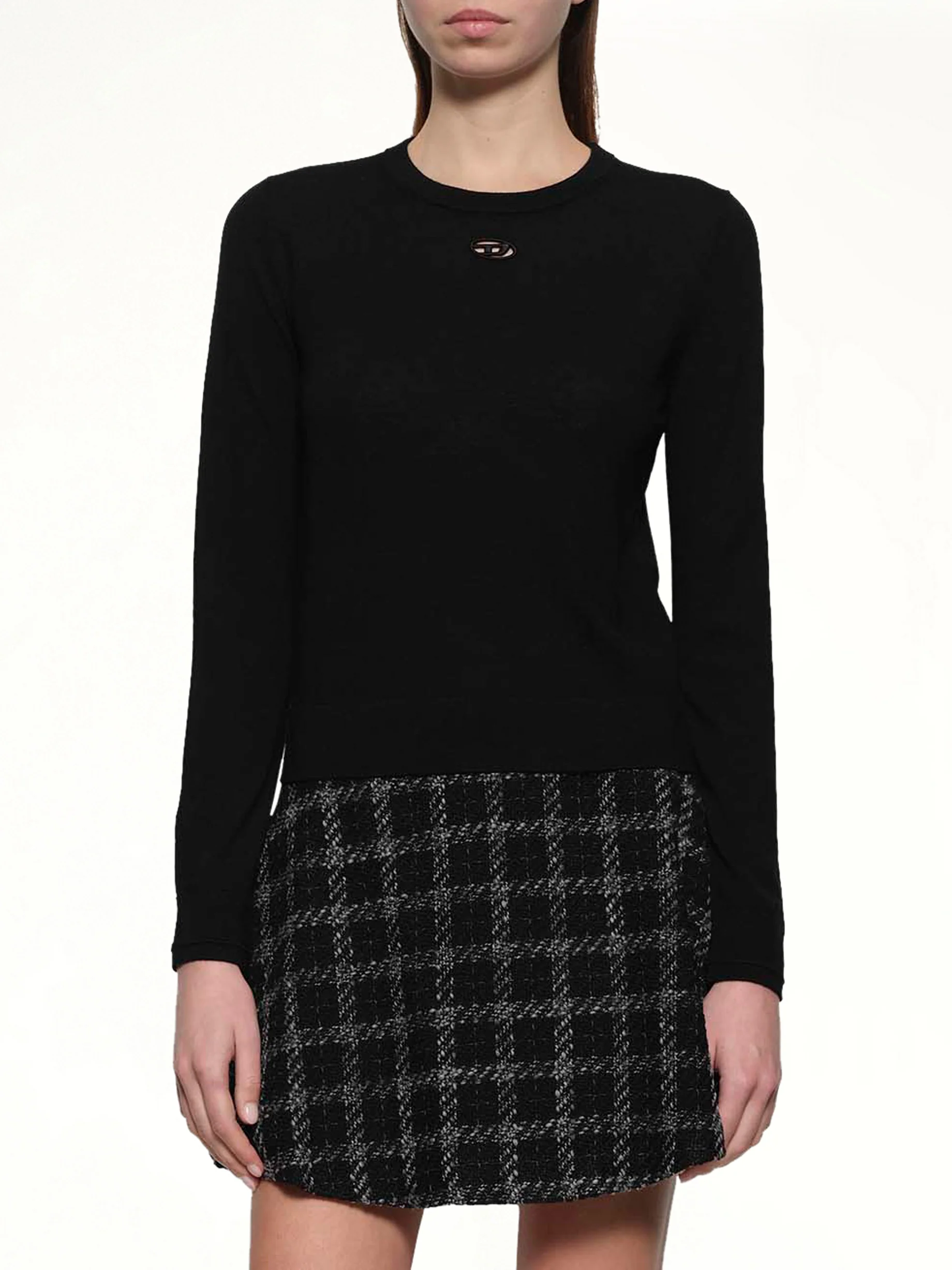 M-ALINESA Knit Sweater in Black - Image 6