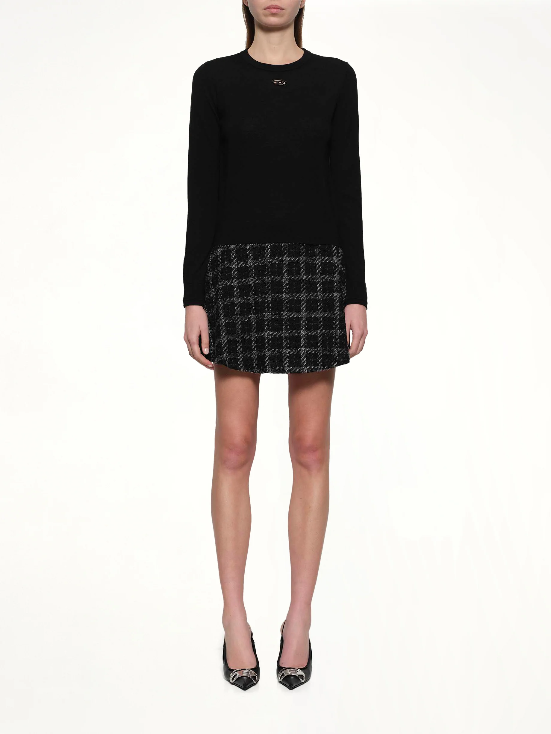 M-ALINESA Knit Sweater in Black - Image 7