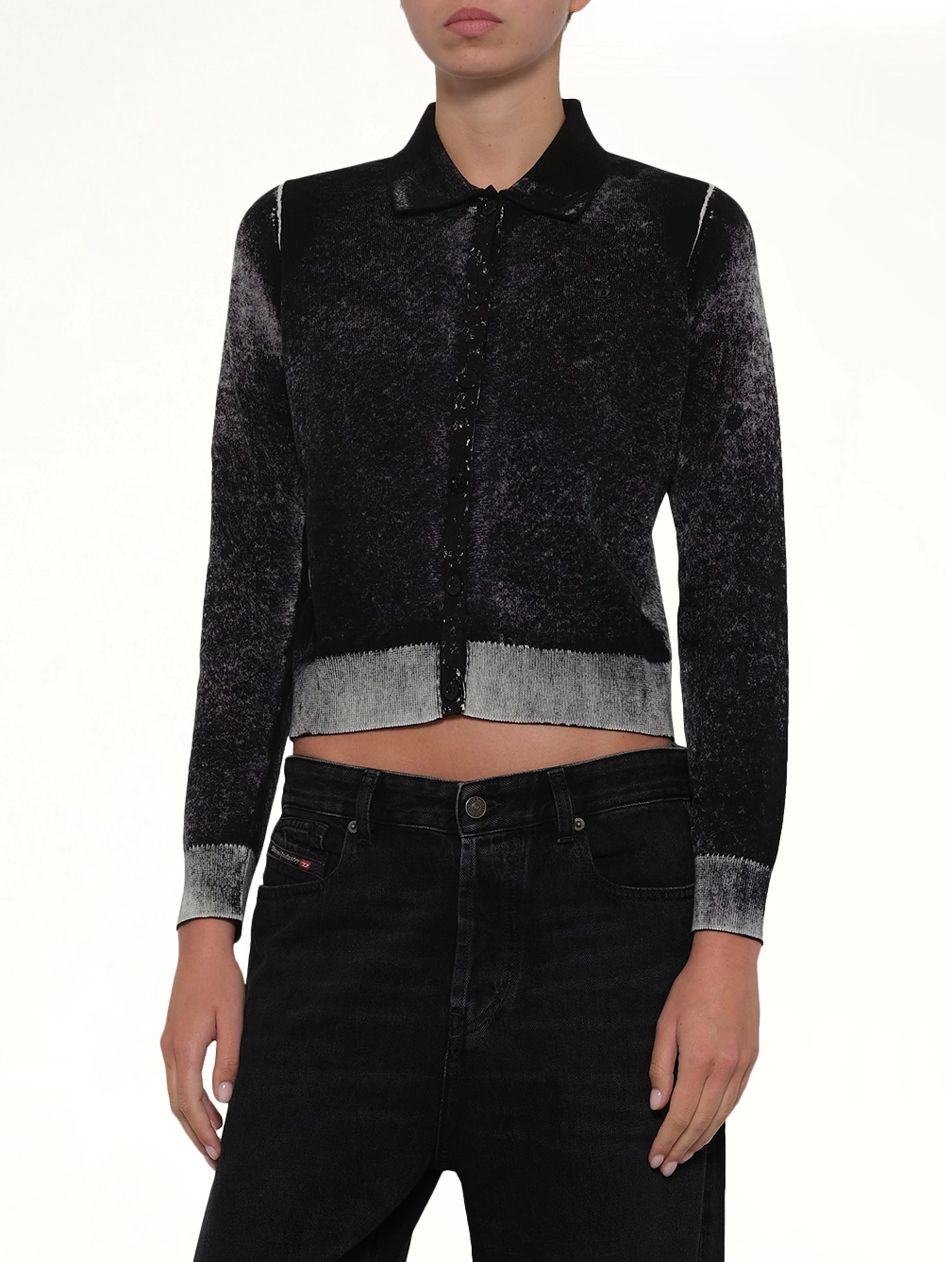 M-LOREN Knit Polo in Black - Image 6