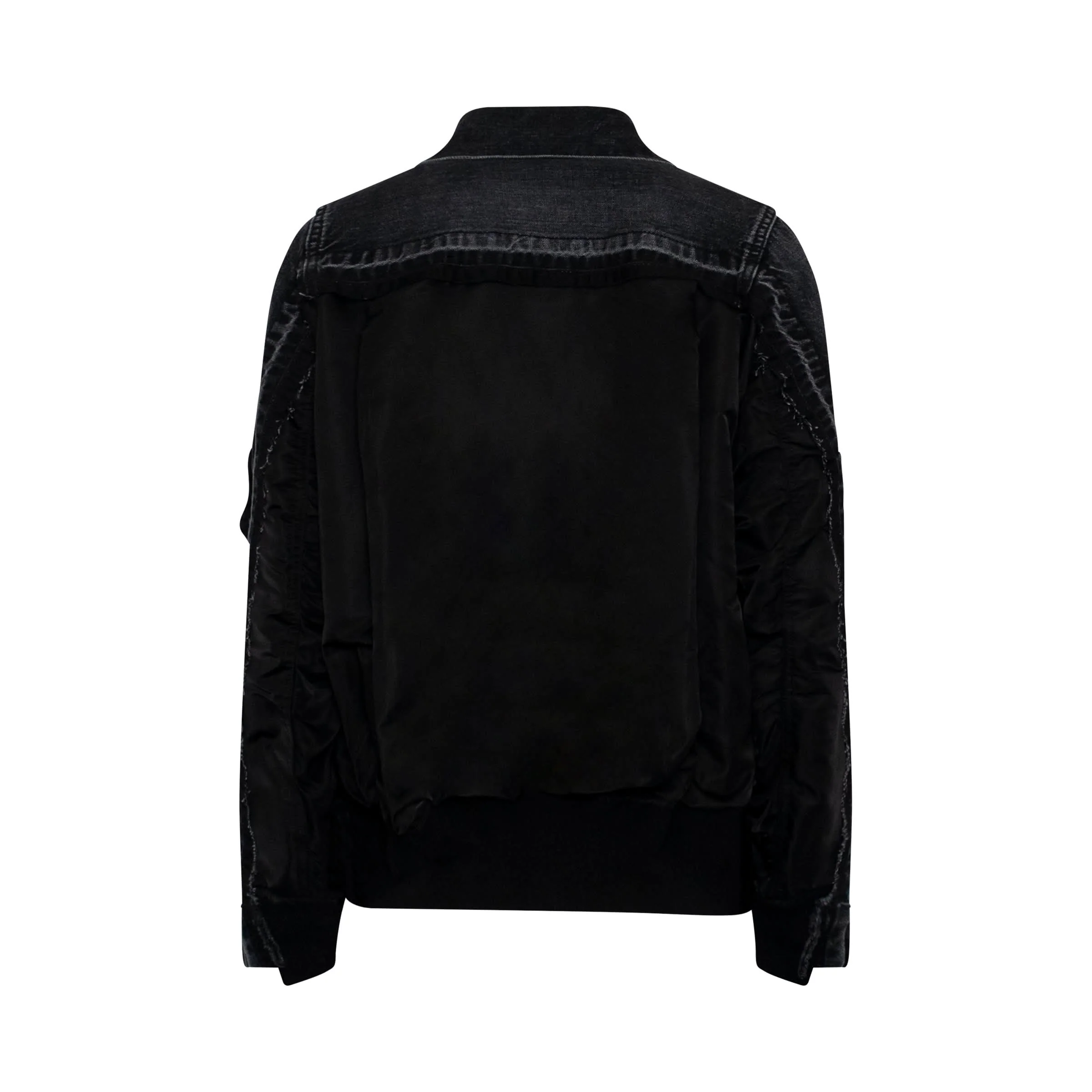 Classic MA-1 Denim Jacket Black - Image 4
