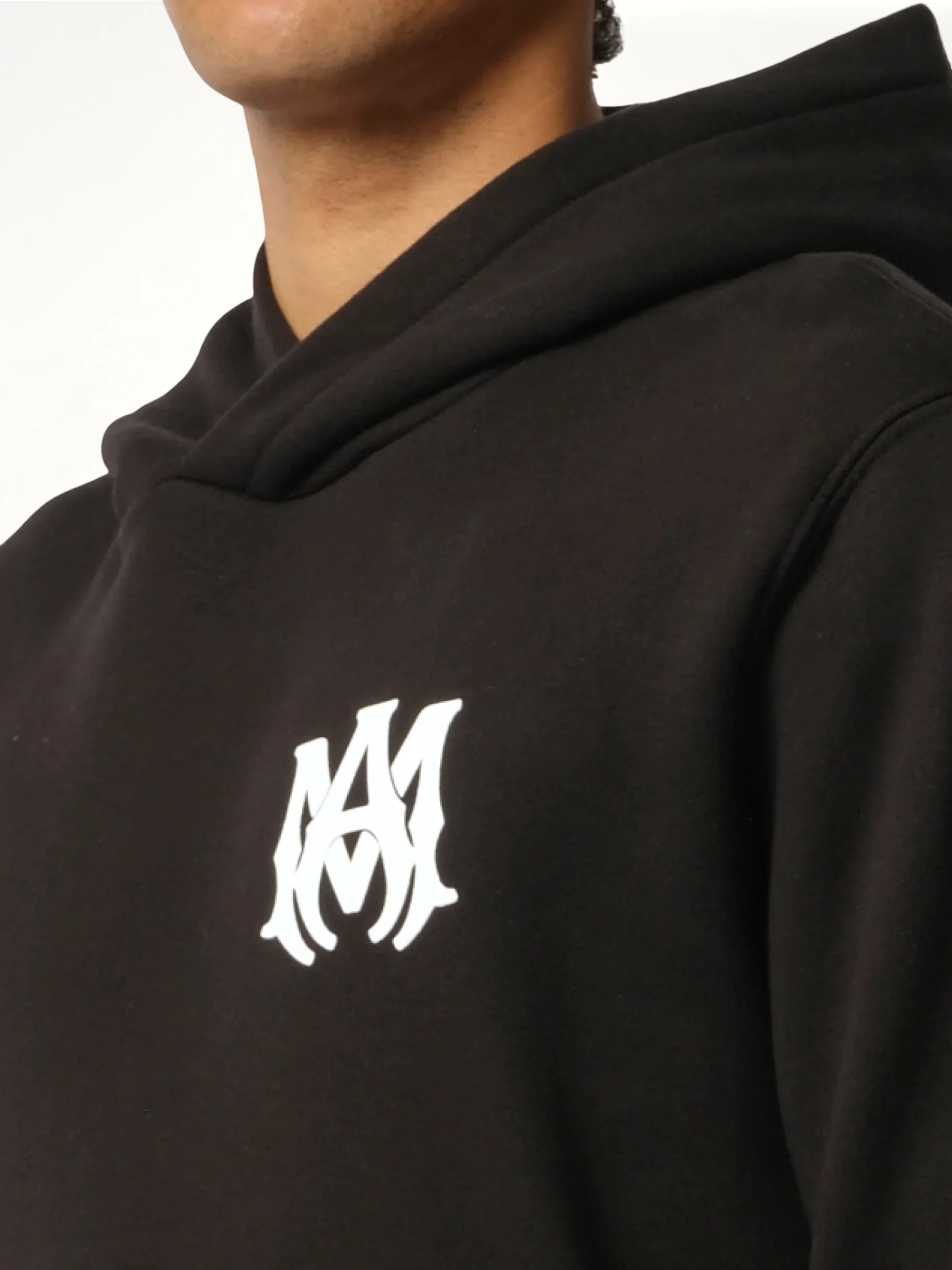 MA Core Logo Hoodie in Black/White - Image 3