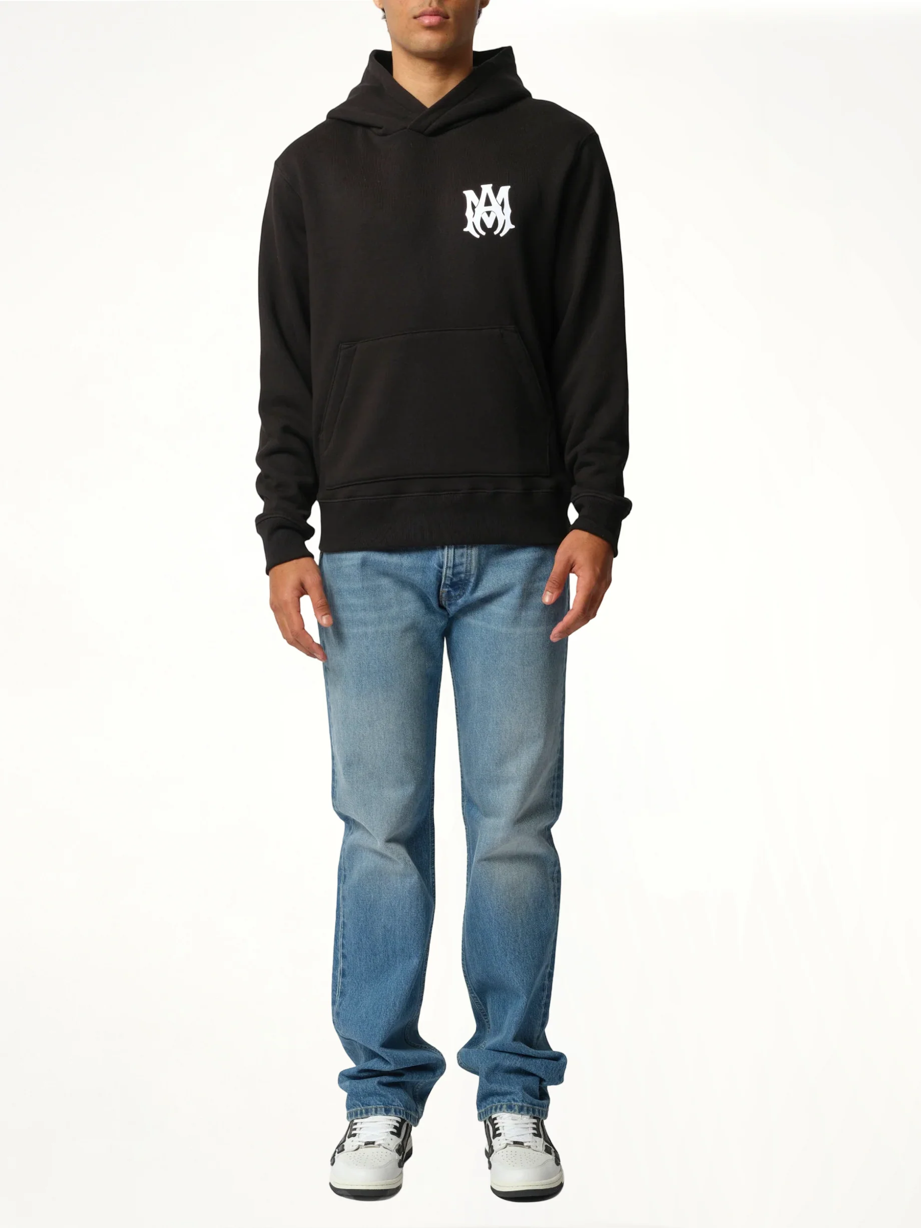 MA Core Logo Hoodie in Black/White - Image 4