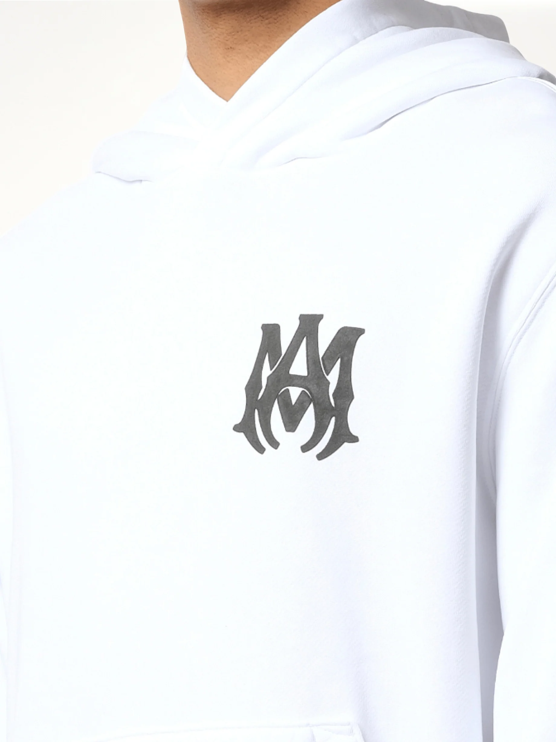 MA Core Logo Hoodie in White - Image 3