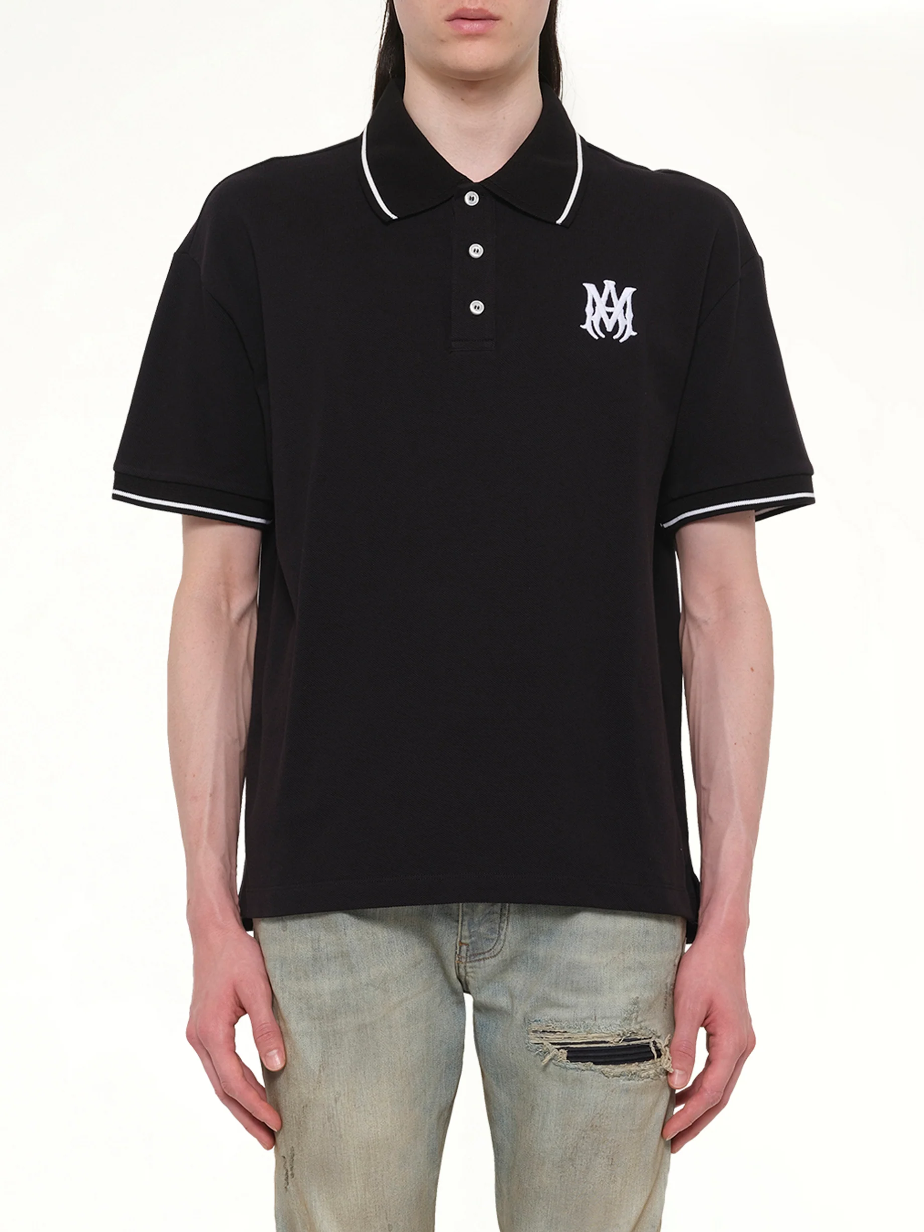 MA Core Logo Polo in Black