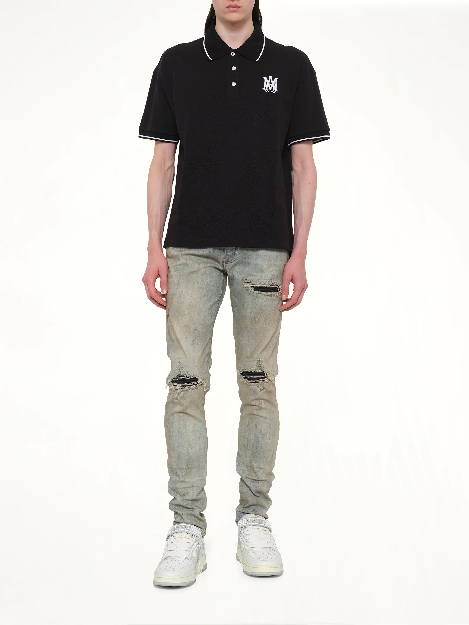 MA Core Logo Polo in Black - Image 4