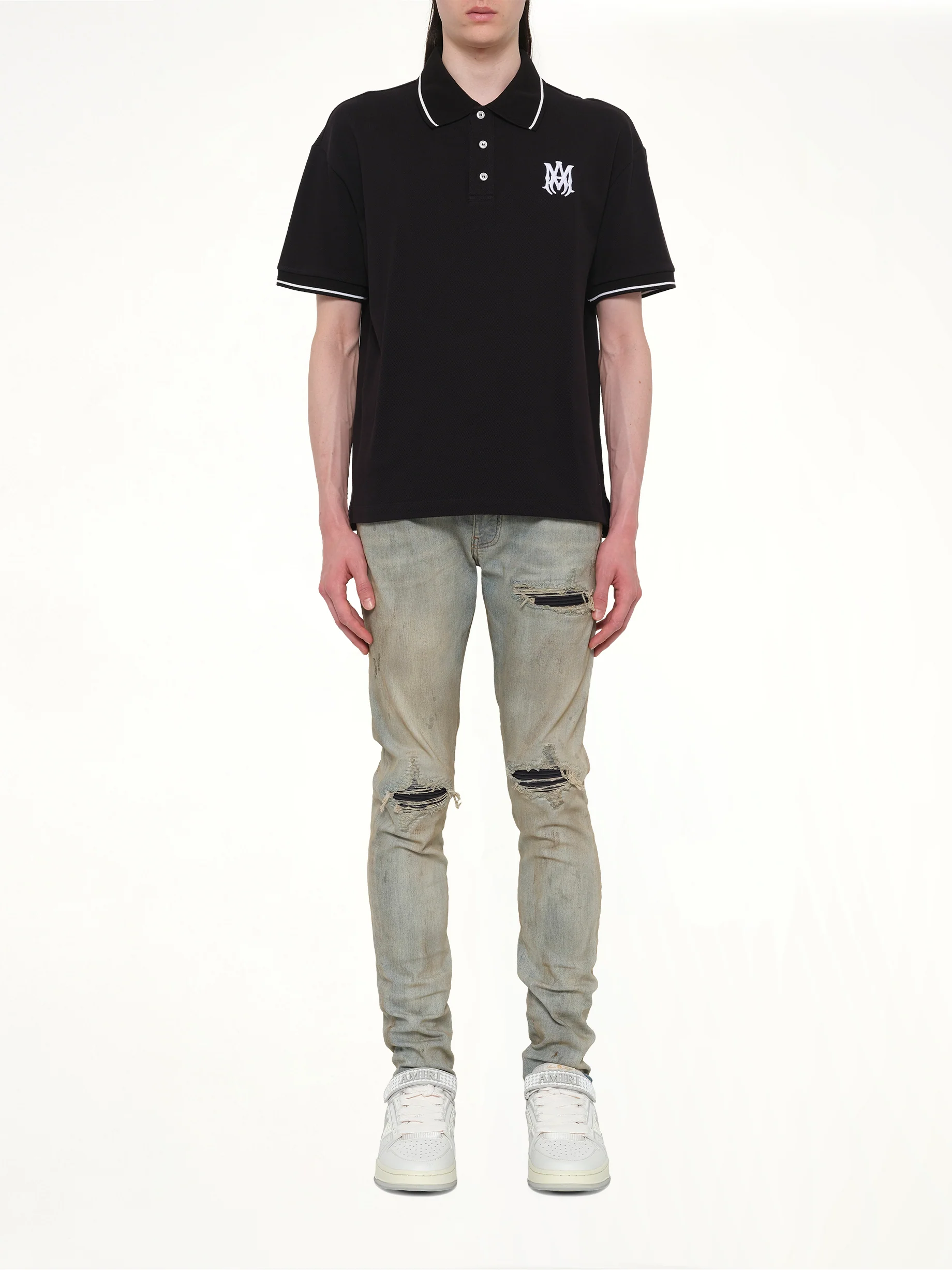 MA Core Logo Polo in Black - Image 7