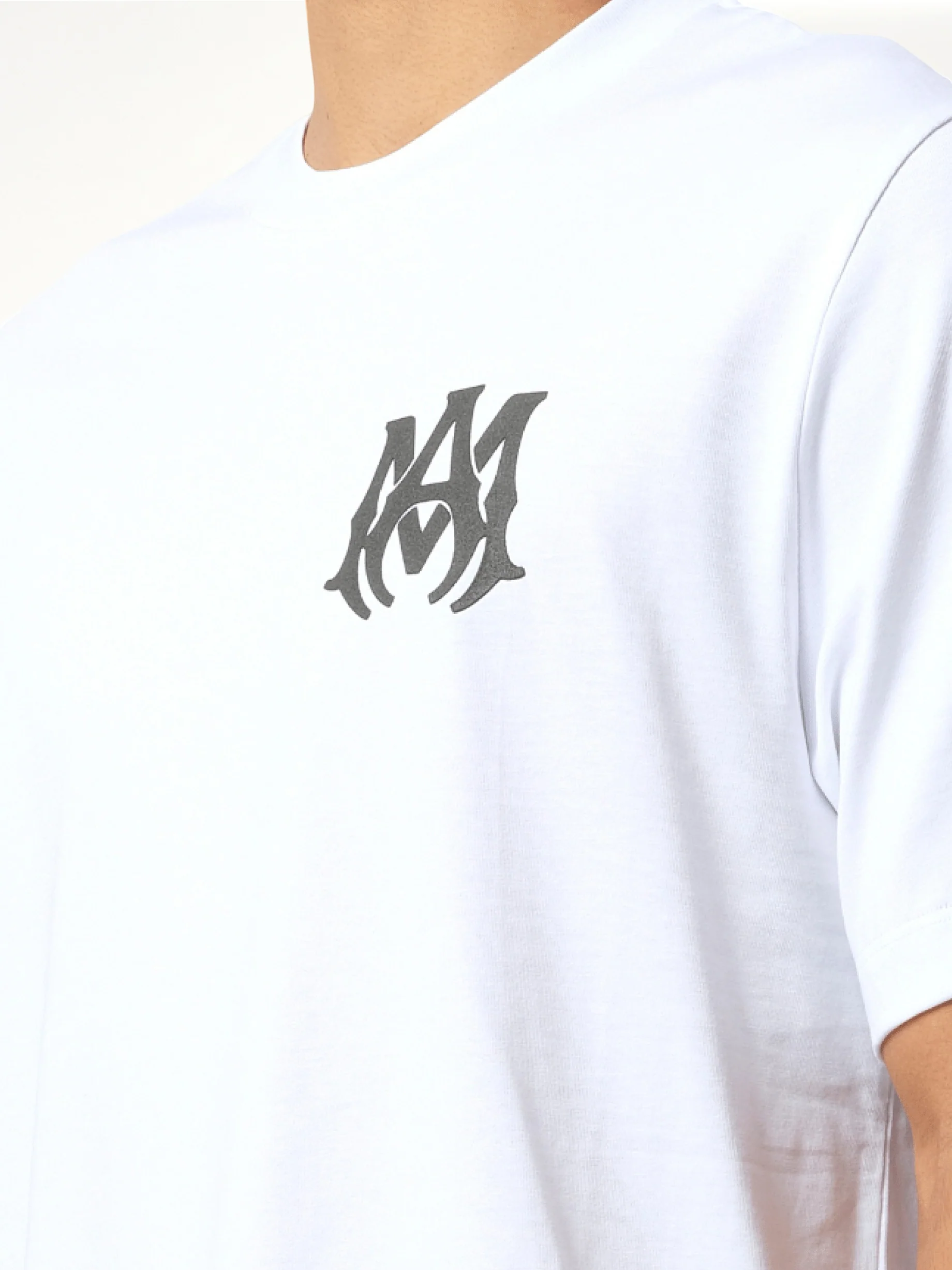 MA Core Logo T-Shirt in White/Black - Image 3