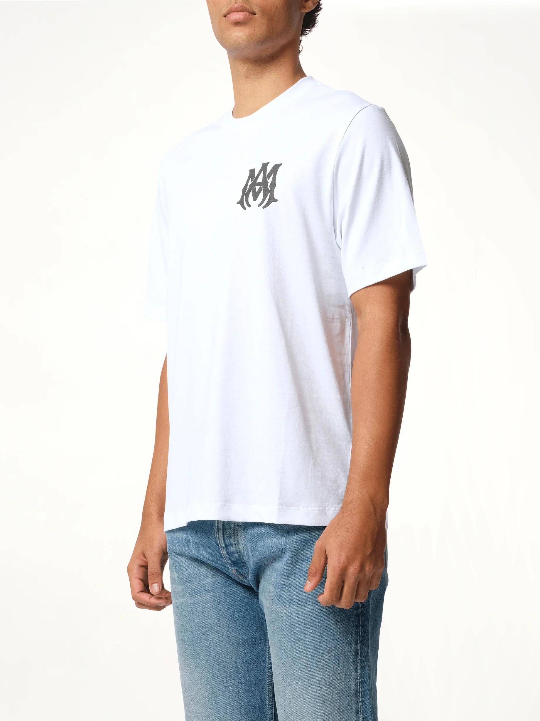 MA Core Logo T-Shirt in White/Black - Image 5