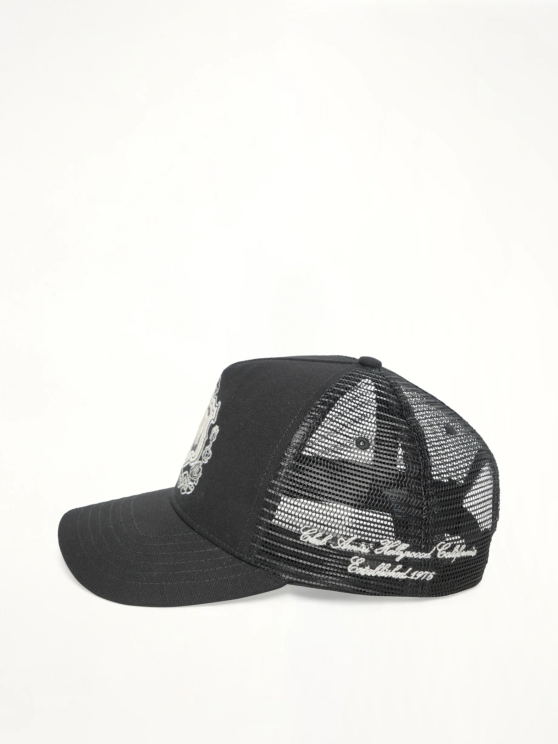 MA Crest Trucker Hat in Black - Image 2