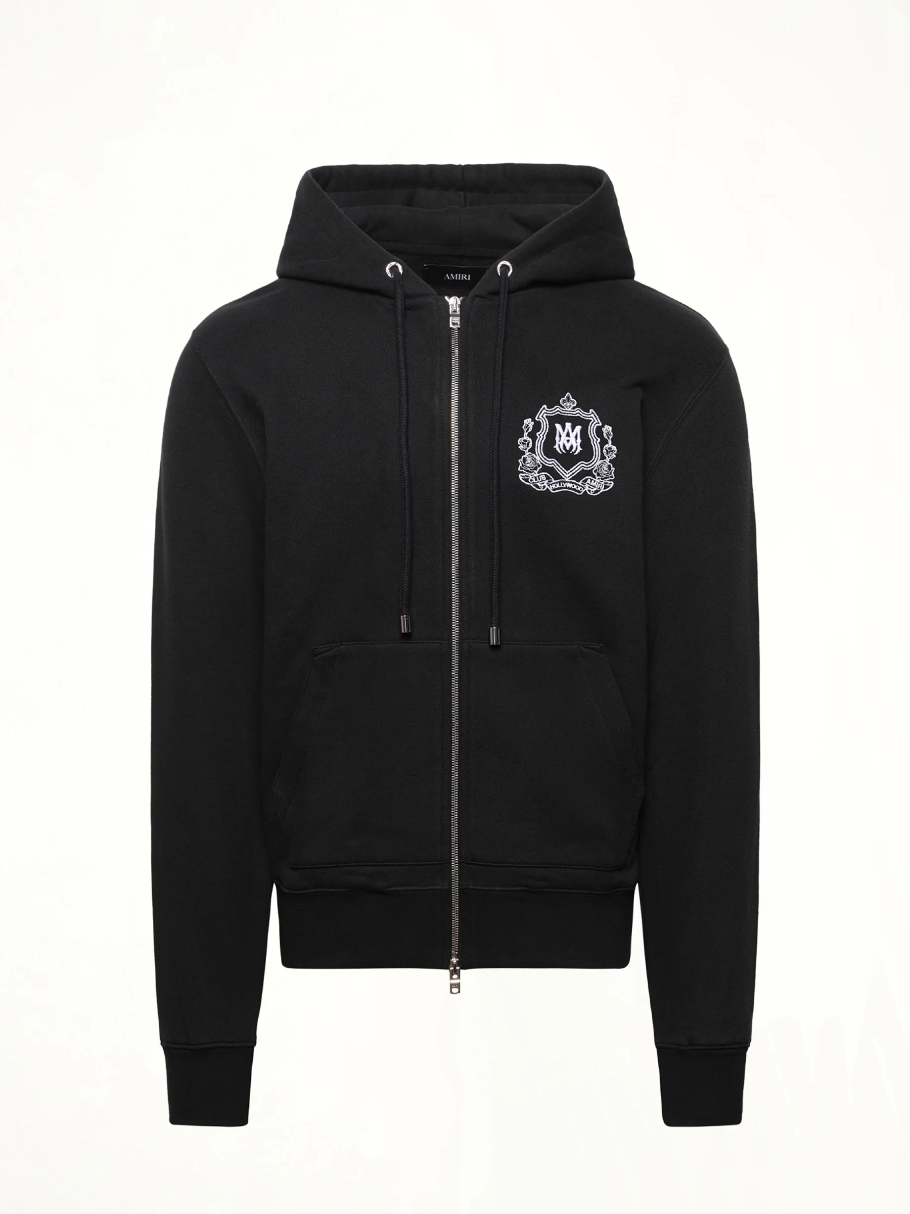 MA Crest Zip Hoodie in Black - Image 2