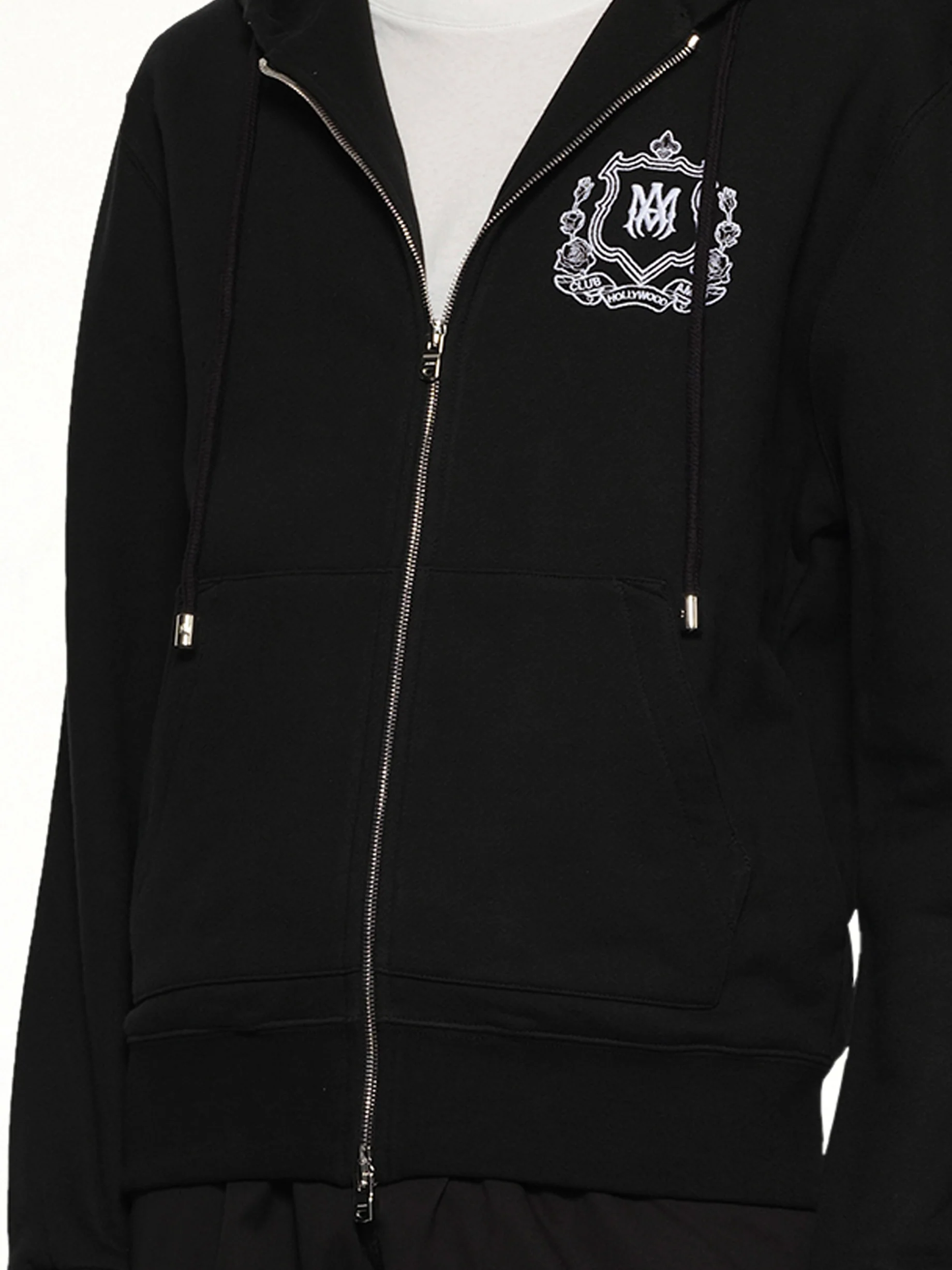 MA Crest Zip Hoodie in Black - Image 3