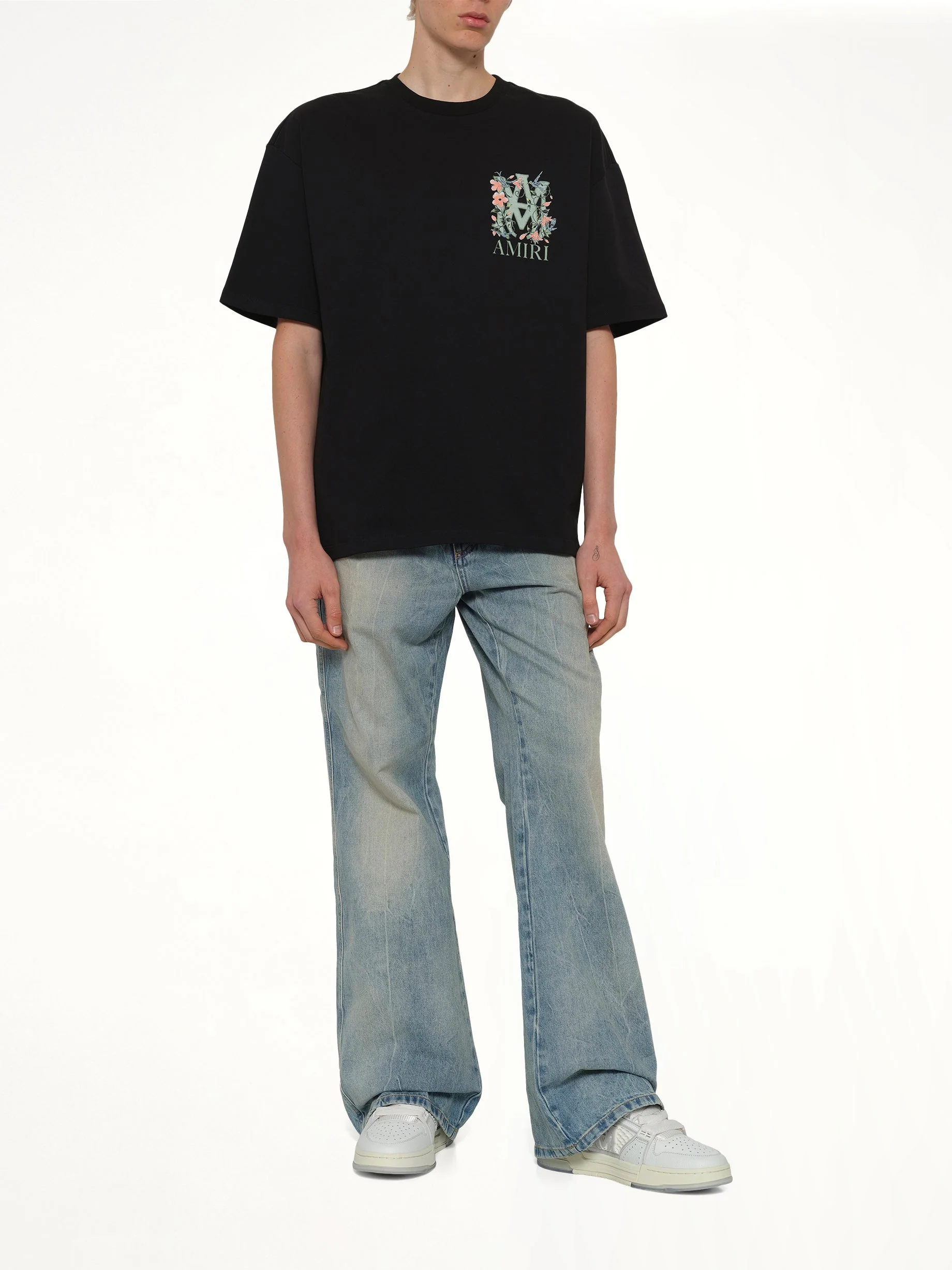 MA Floral Oversized T-Shirt in Black - Image 4