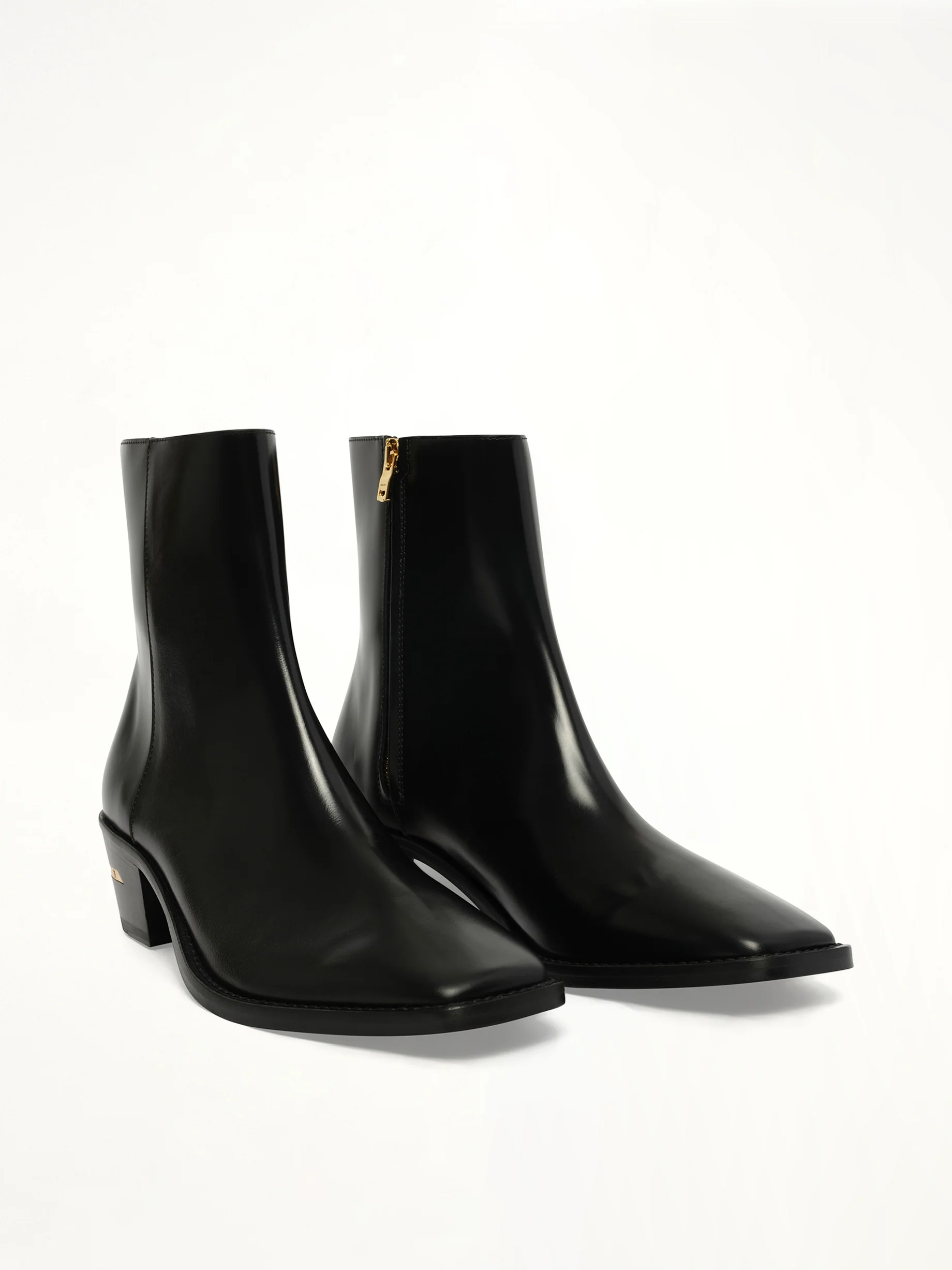 MA Metallic Heel Boot in Black - Image 2