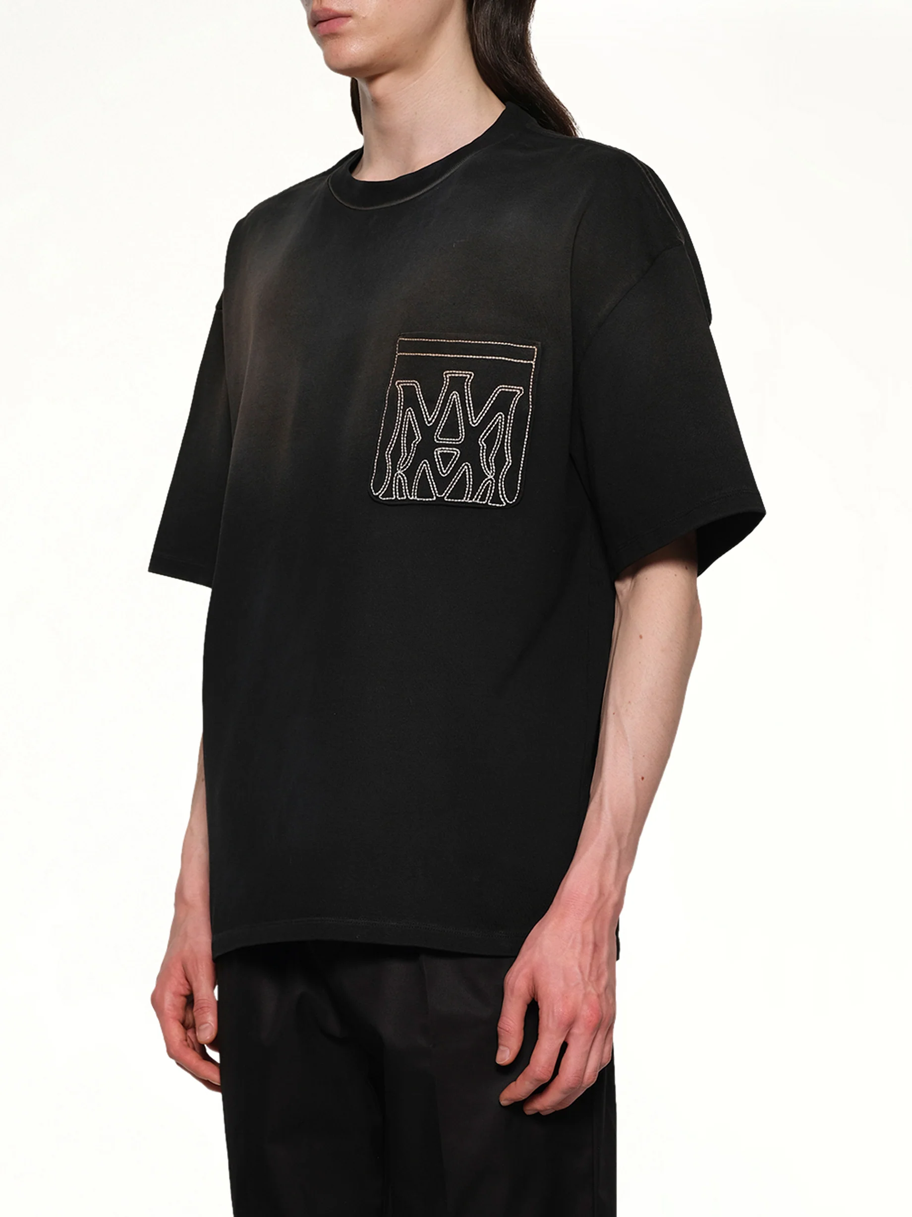 MA Outline Oversize T-Shirt in Black - Image 3