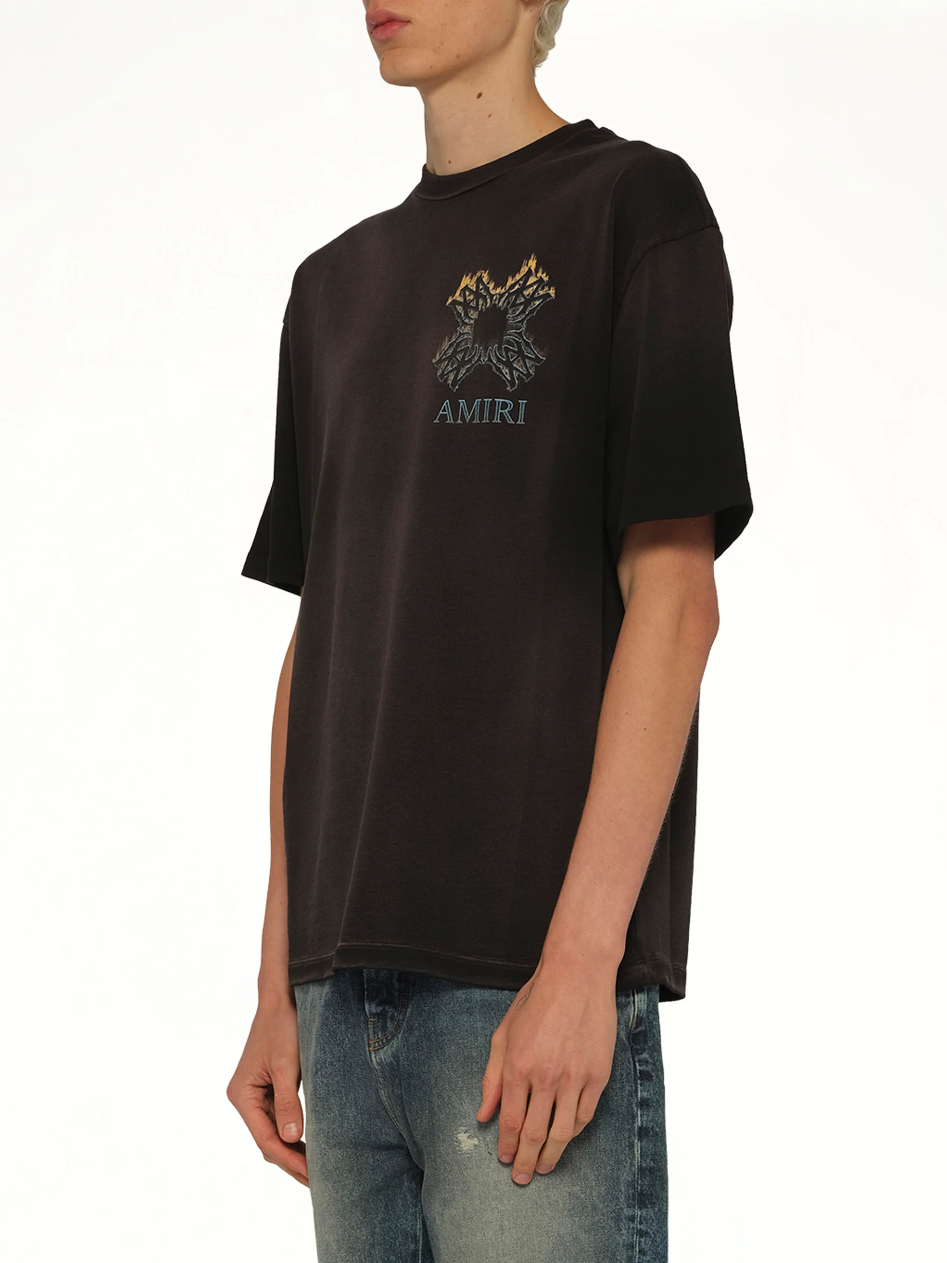 MA Quad Flames Oversized T-Shirt in Black - Image 3